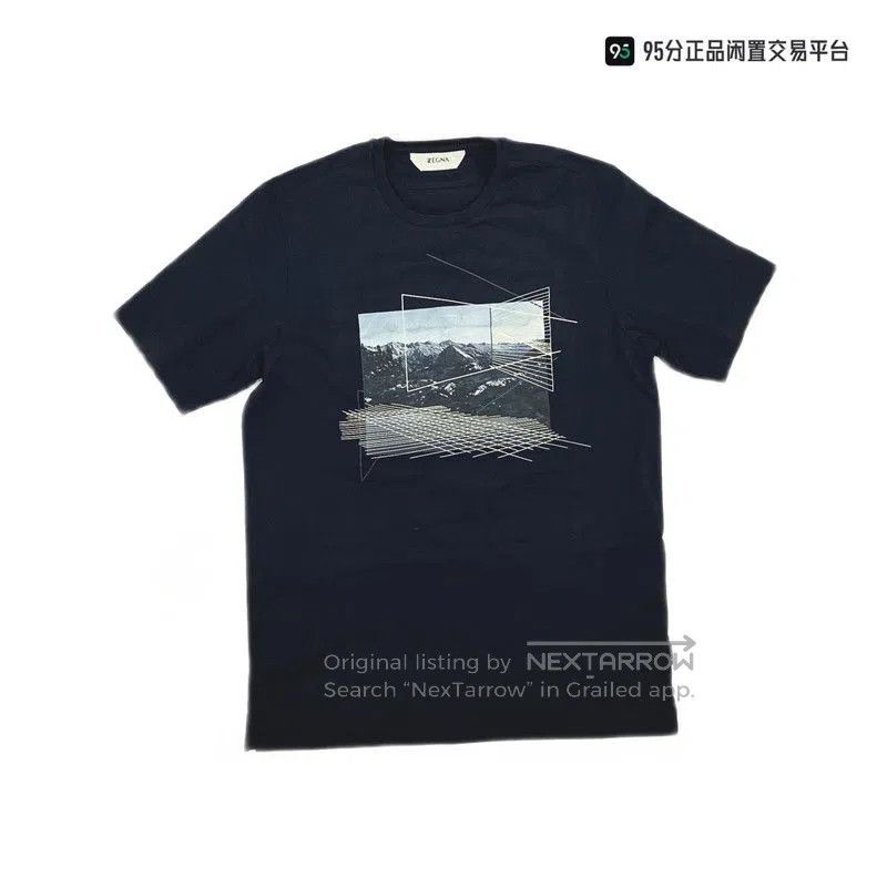 Ermenegildo Zegna Zegna Men's Pattern Print Crew Neck Short. Size US S / EU 44-46 / 1 - 4 Thumbnail