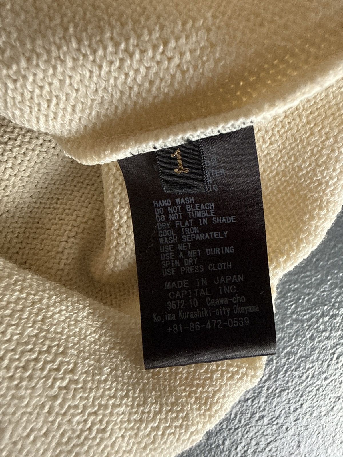 Kapital Kapital 7G Knit Peckish Dreamcatcher Crewneck Sweater, Ivory Size US S / EU 44-46 / 1 - 4 Thumbnail