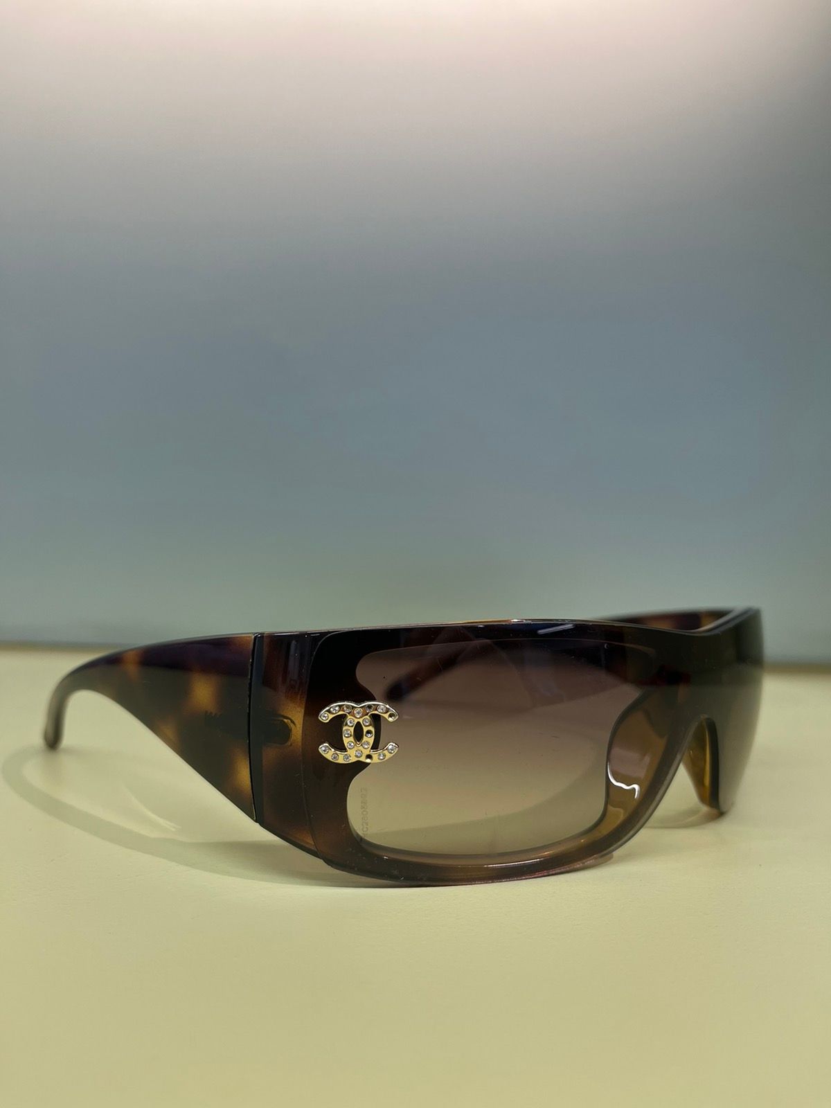 CHANEL Crystal CC Sunglasses 5088-B Brown 16946
