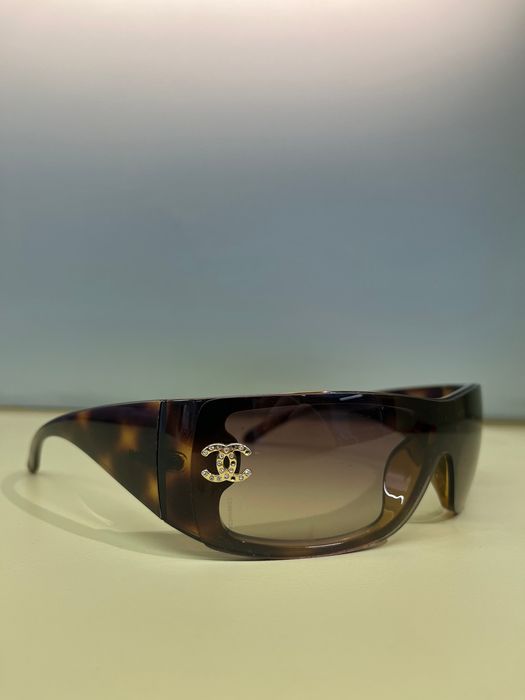 Chanel Chanel 5088-B Tortoise Swarovski Crystal Logo Sunglasses