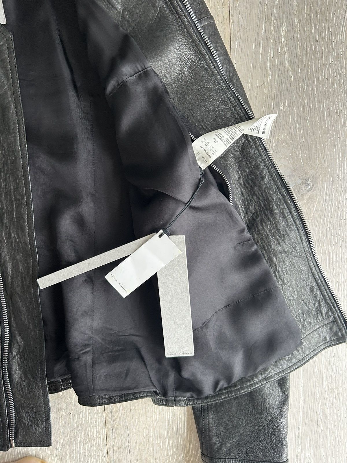 Rick Owens IES Blistered Leather Moto Jacket Size US M / EU 48-50 / 2 - 8 Thumbnail