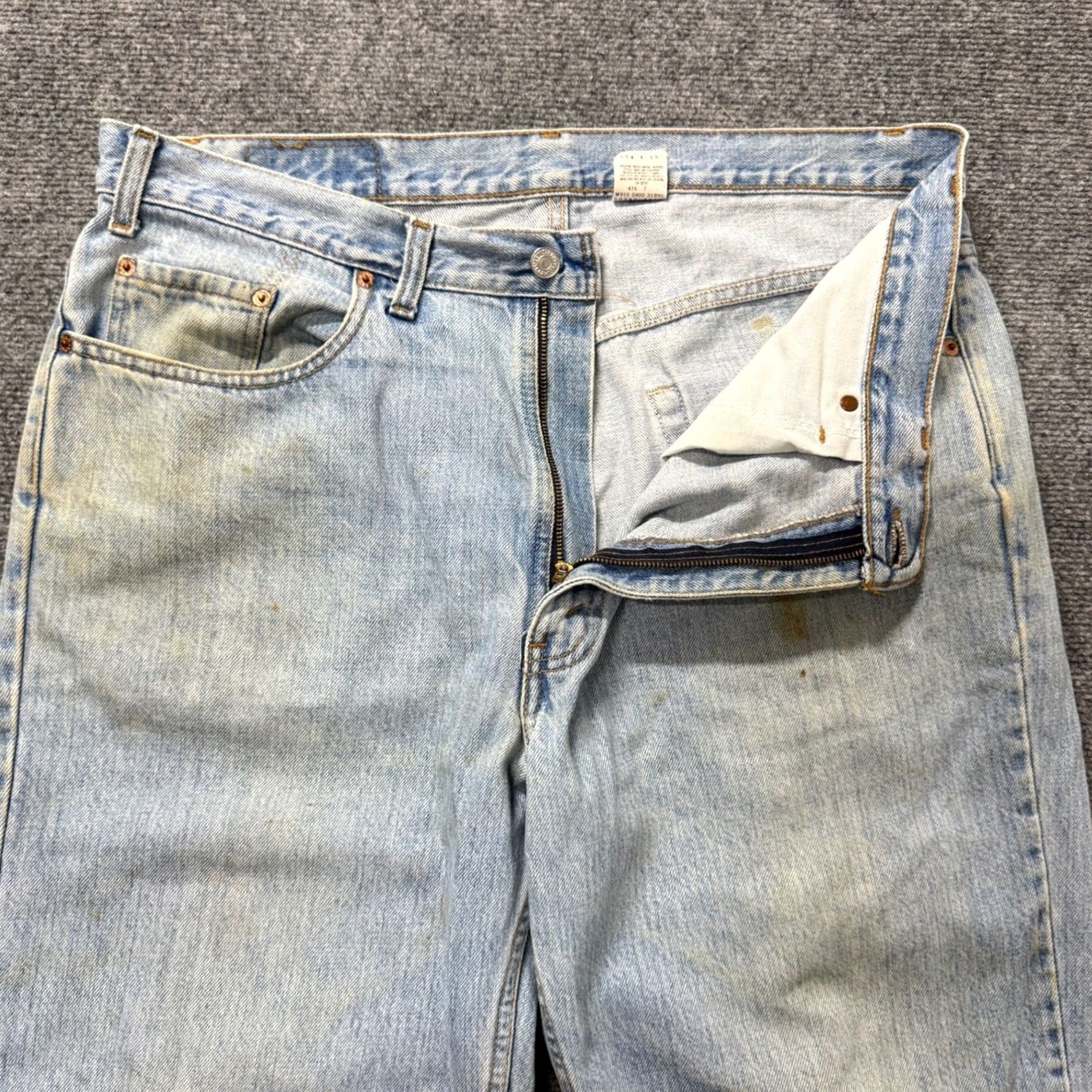 Levi's LEVI'S Jeans 550 Men 36x32 Relaxed Fit 100% Cotton Stained Paper Tag Blue Straight Mens Regular 32 In Inseam Size US 36 / EU 52 - 2 Thumbnail