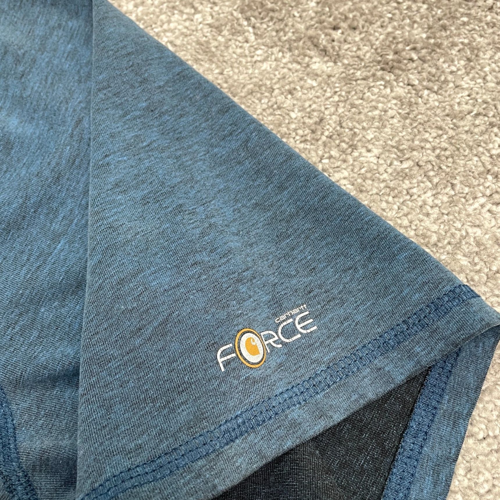 Carhartt Carhartt Force Relaxed T-Shirt Mens XL Blue Crew Neck Cotton Pocket Tee Shirt Size US XL / EU 56 / 4 - 4 Thumbnail