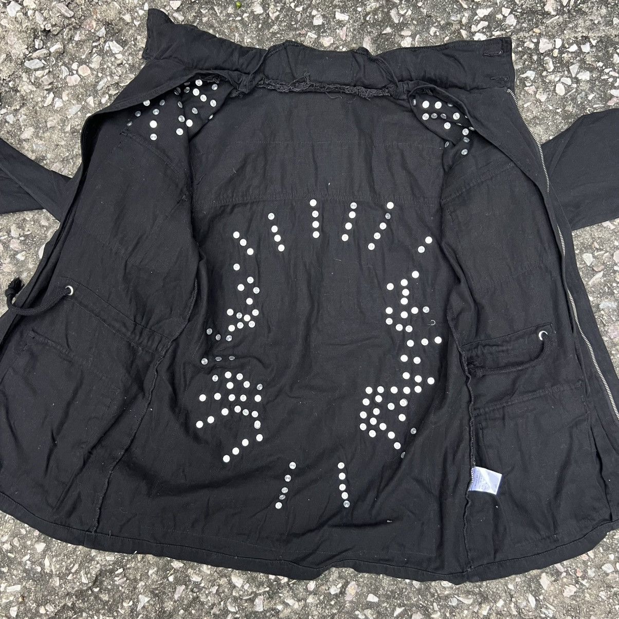 Japanese Brand “CRAZY” STUDDED METAL PUNK US ARMY JACKET Size US S / EU 44-46 / 1 - 15 Thumbnail