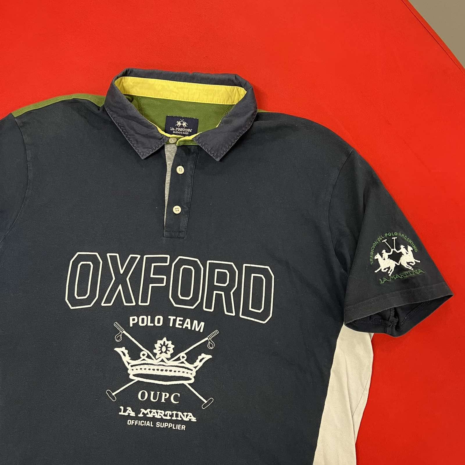 La Martina × Vintage Vintage La Martina Oxford Polo Team T-shirt rare Size US XXL / EU 58 / 5 - 2 Thumbnail