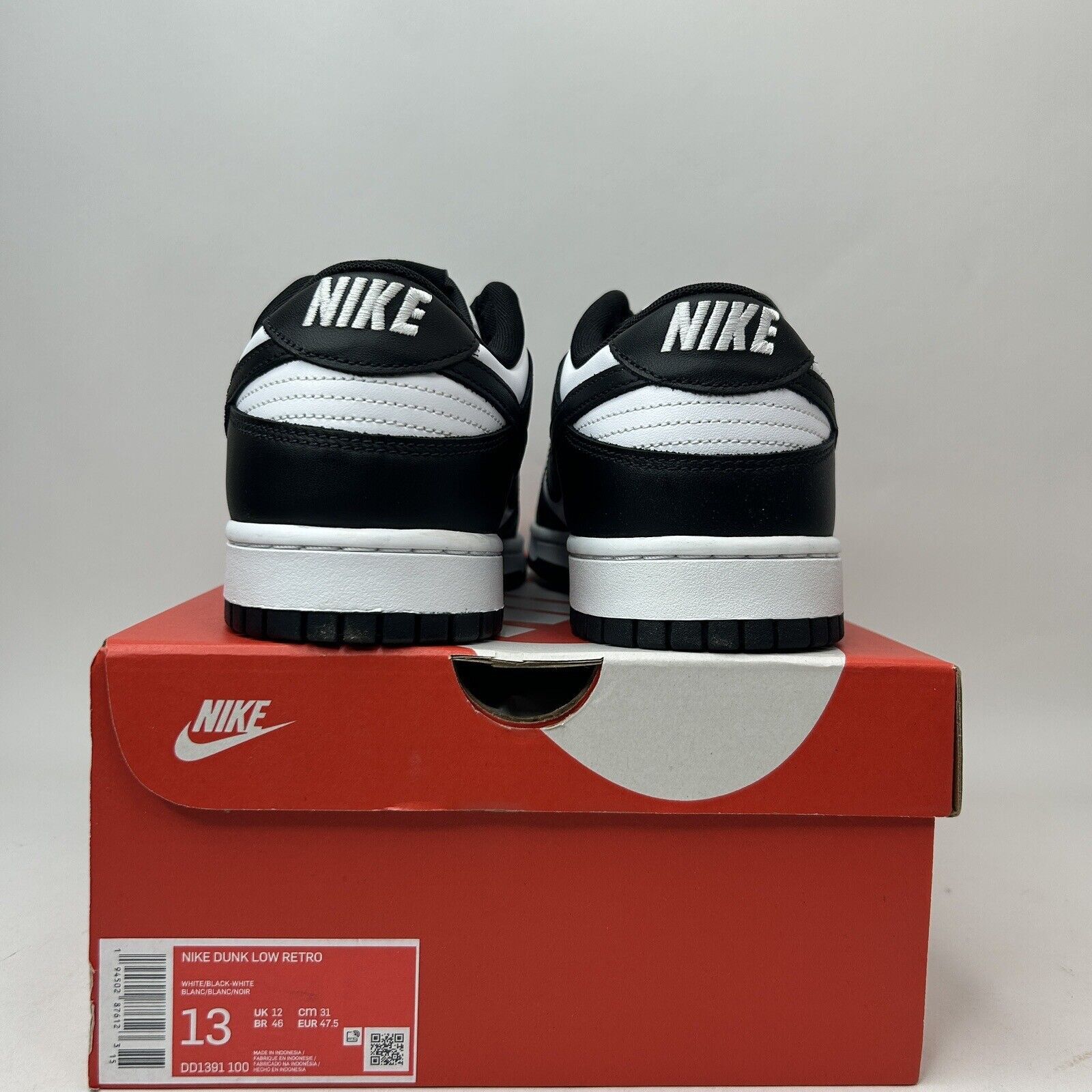 Nike Nike Dunk Low Retro “Black White/Panda” 2023 Size US 13 / EU 46 - 4 Thumbnail