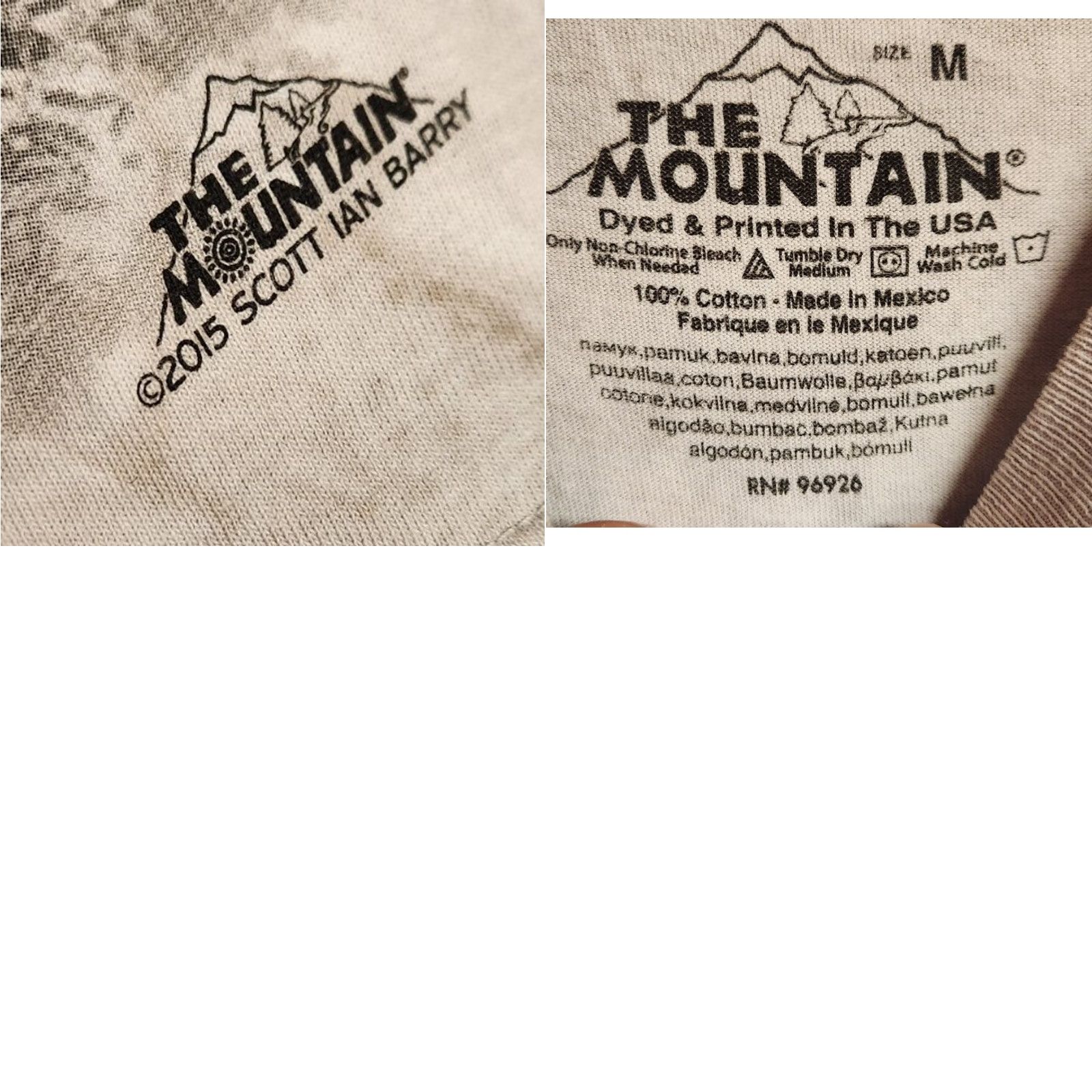 The Mountain THE MOUNTAIN T Shirt Men Wolf Tie Dye 2010-2019 Medium NWT Graphic Print White Cotton Crew Neck Short Sleeve 90s Wolves Animals Fashion Size US M / EU 48-50 / 2 - 8 Thumbnail