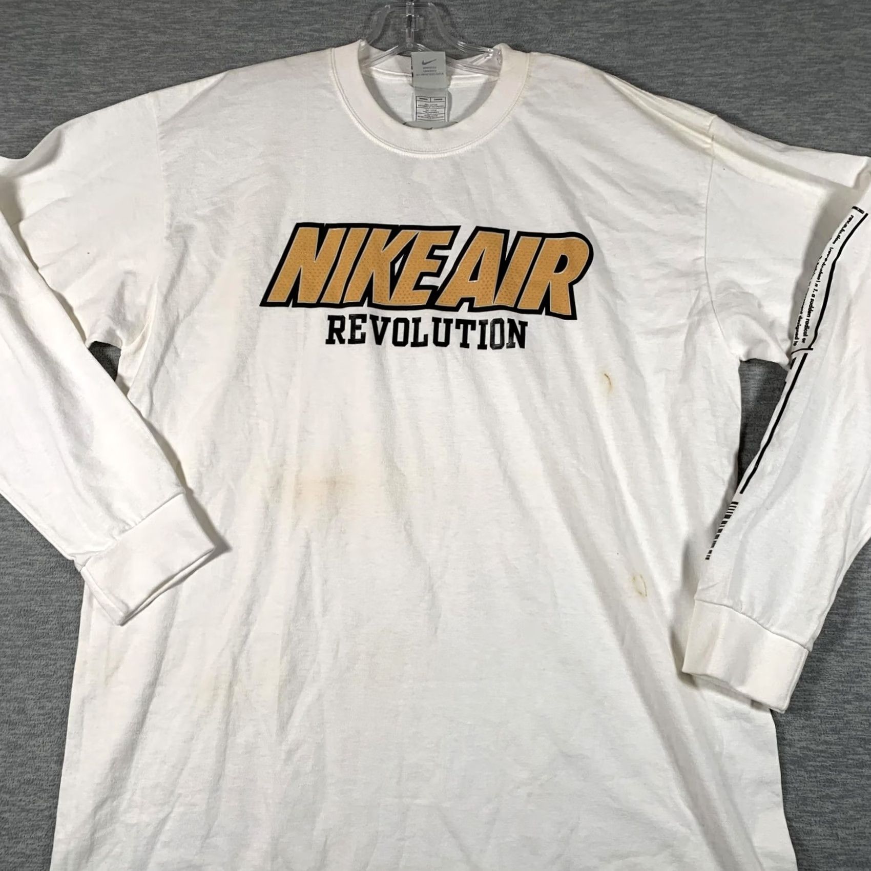 Nike Nike Air Shirt Mens Large White Revolution Long Sleeve Graphic Tee Top Size US L / EU 52-54 / 3 - 2 Thumbnail