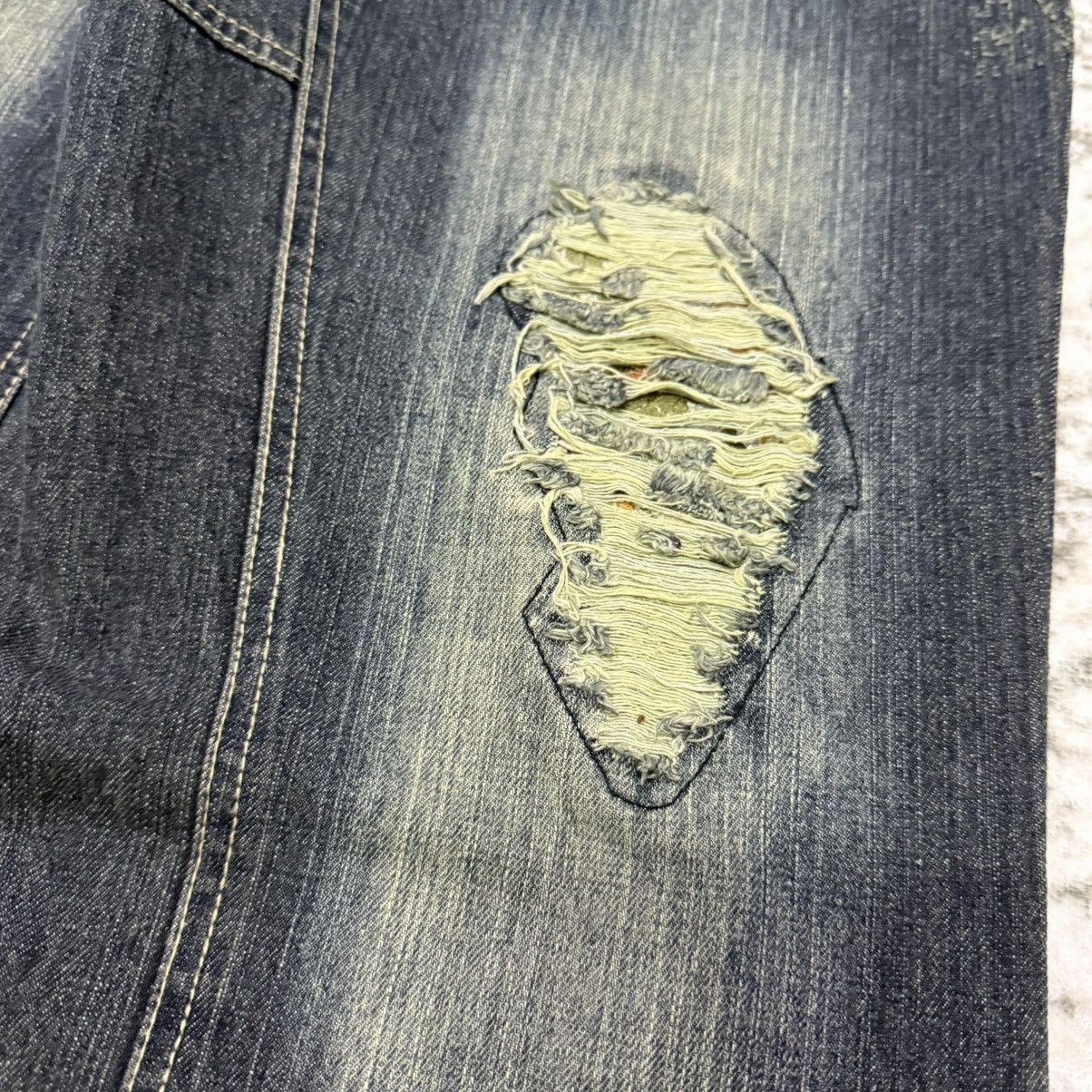 Kapital Gumu Japan Distressed Boro Honeycomb Loose Jeans Size US 33 - 3 Thumbnail