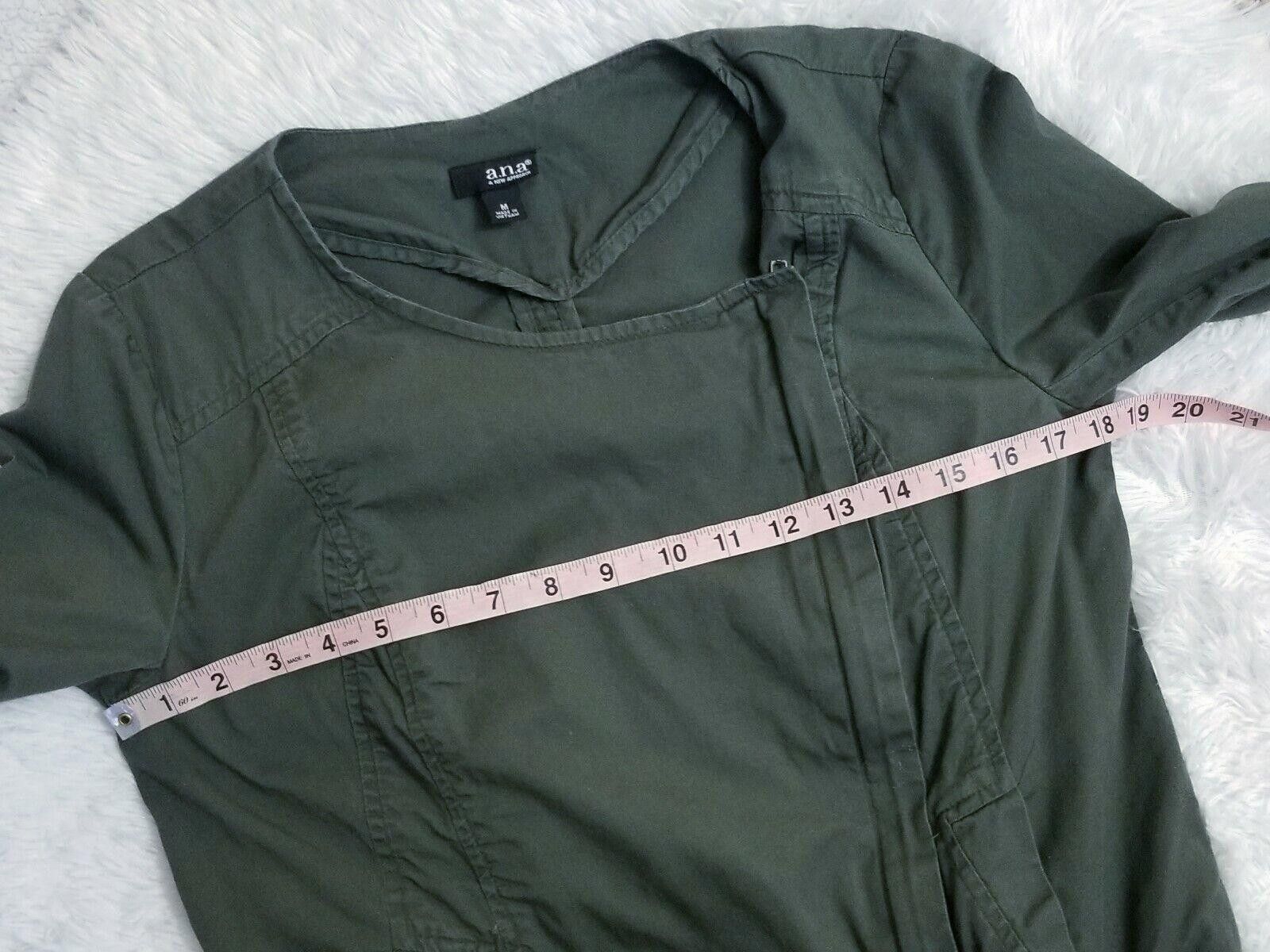 Other A.N.A Jacket Medium Army Green Wrap Style Zip Moto scoop Size M / US 6-8 / IT 42-44 - 5 Thumbnail