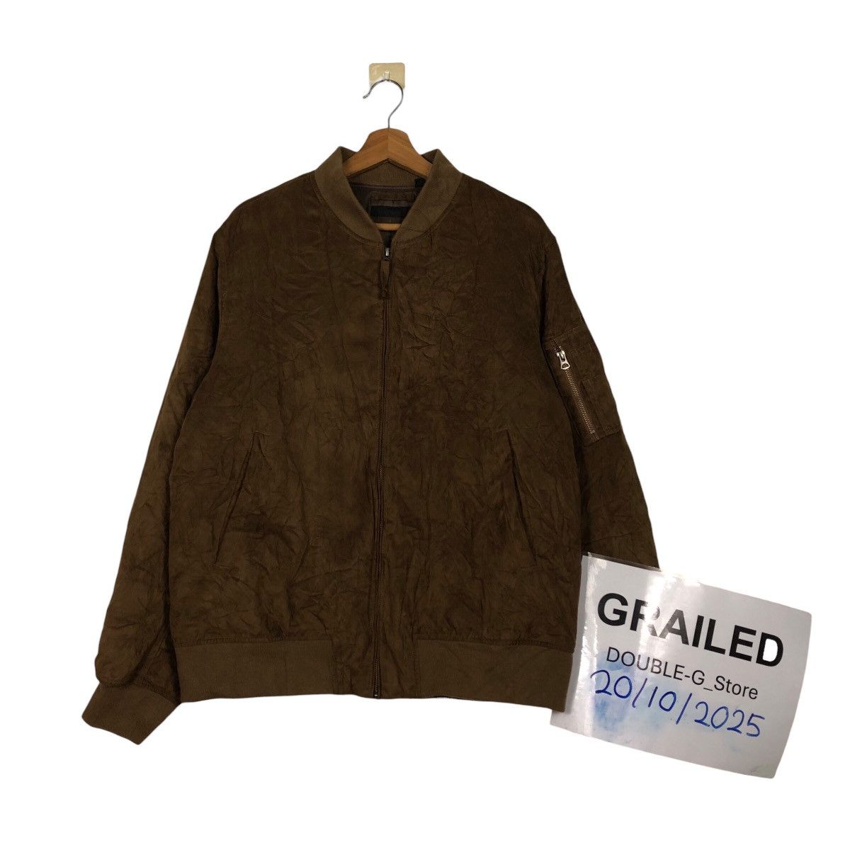 Japanese Brand 📌Rich Brown Vintage Bomber Biker Jacket Uniqlo Issey Miyake Size US XL / EU 56 / 4 - 1 Thumbnail