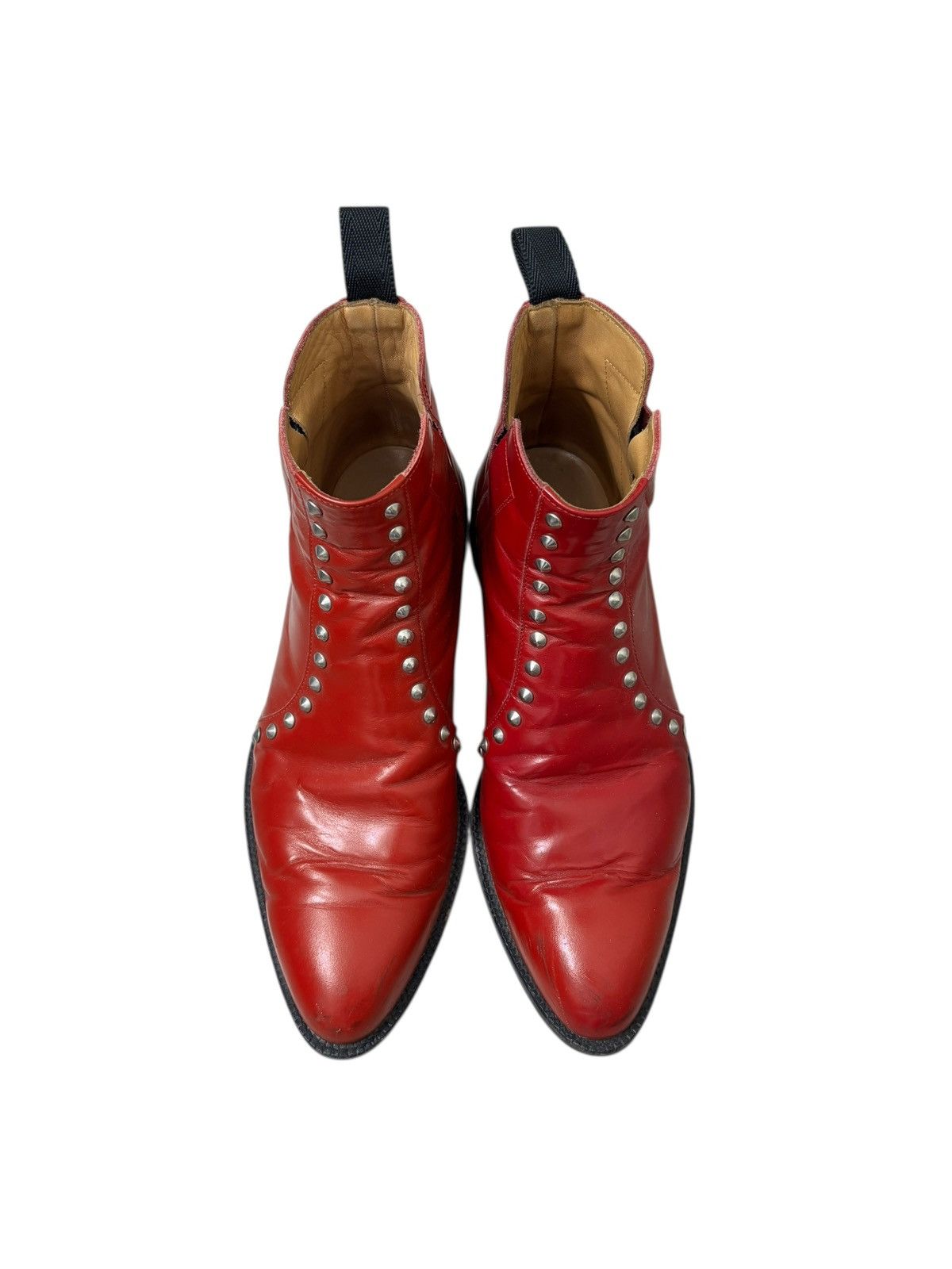Comme des Garcons Homme Plus AW00 studded red pull on boots Size US 8 / EU 41 - 2 Thumbnail