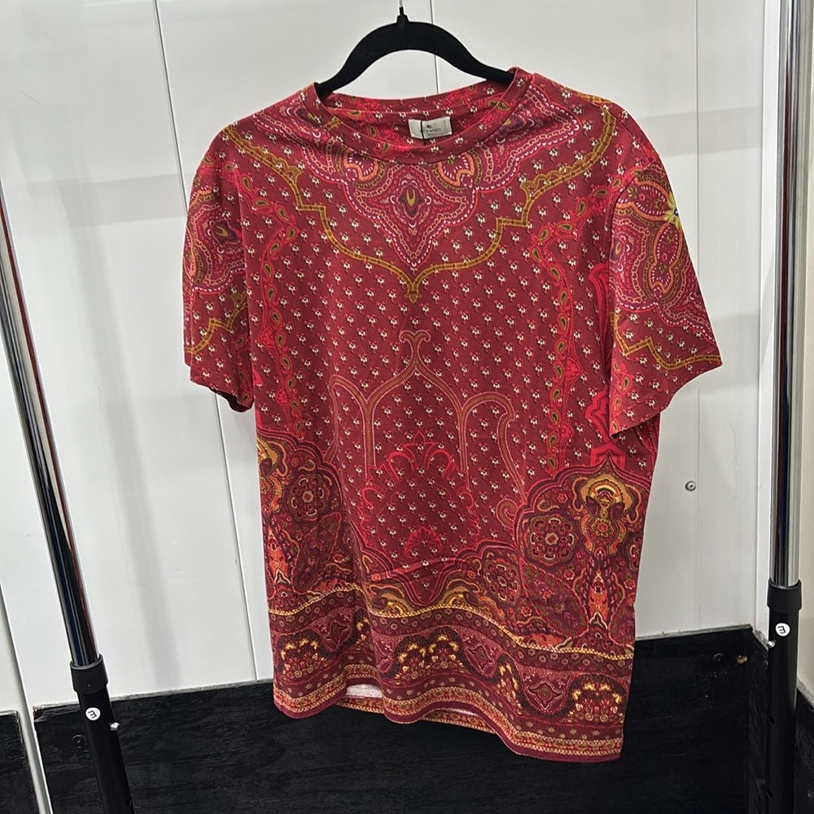 Etro NWT Etro Red and Yellow Short Sleeve Tee Intricate Pattern M Size US M / EU 48-50 / 2 - 8 Thumbnail