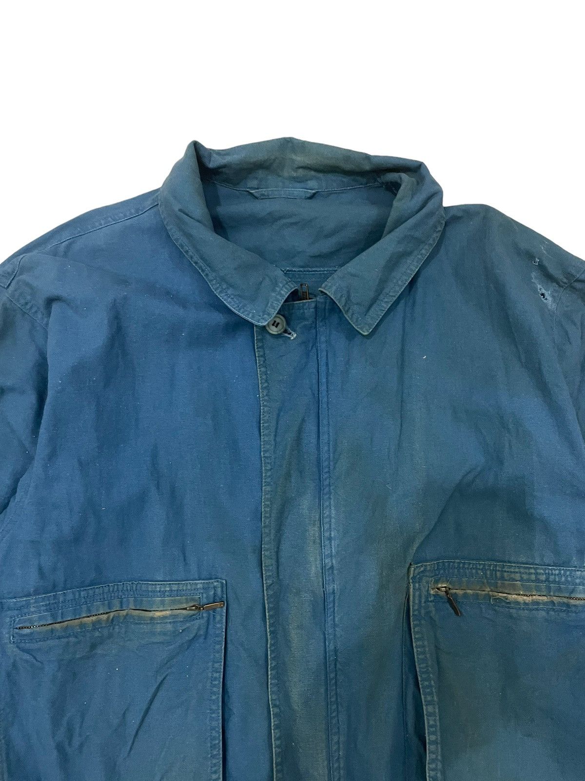 Japanese Brand × Vintage Vintage Work Wear Thrashed Jacket Size US L / EU 52-54 / 3 - 4 Thumbnail