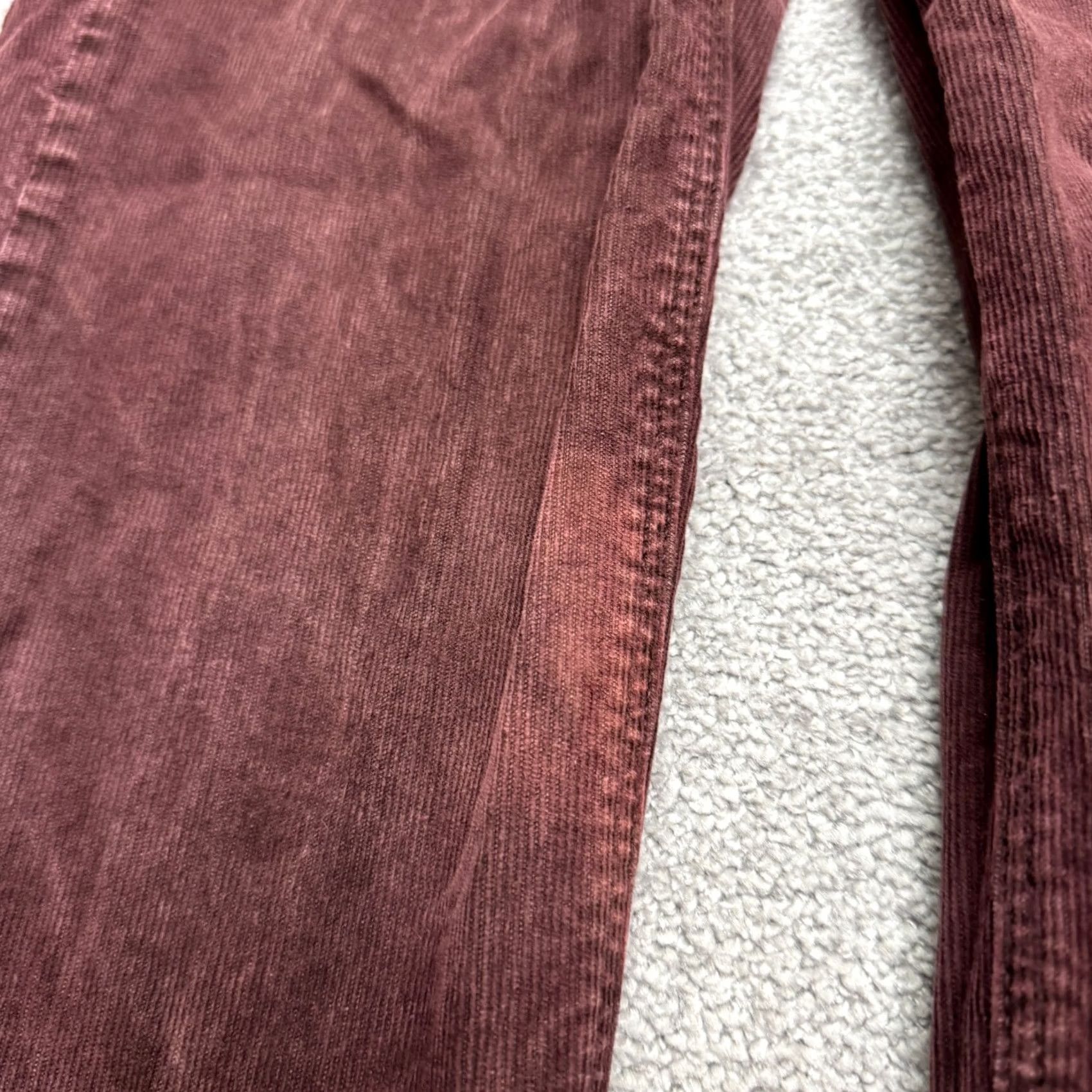American Eagle Outfitters American Eagle Outfitters 90s Straight Corduroy Pants Womens 4 Plum Red Stretch Size 27" / US 4 / IT 40 - 5 Thumbnail