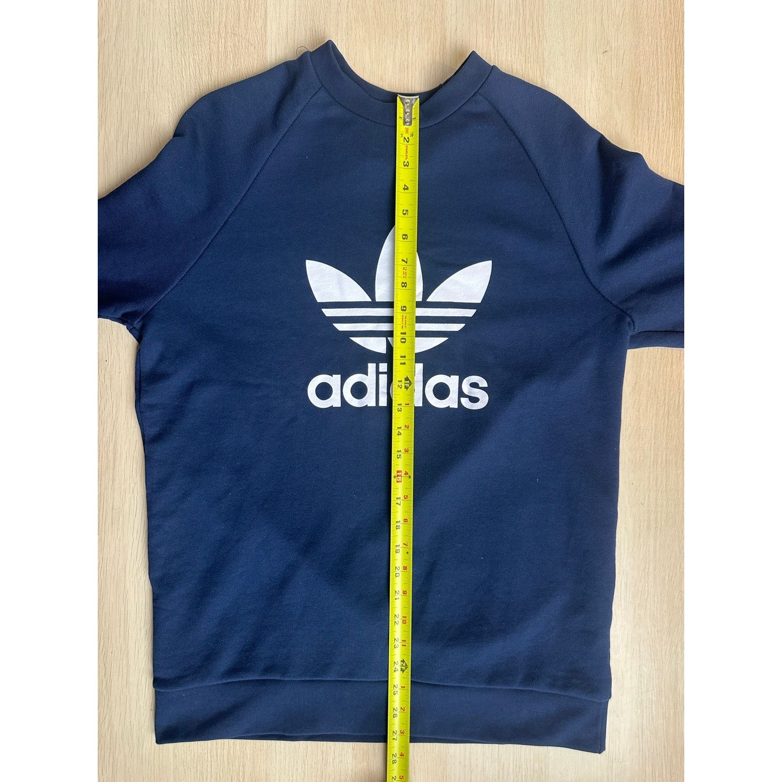 Adidas Adidas Trefoil Navy Blue Crewneck Shirt - Size M - New Size US M / EU 48-50 / 2 - 5 Thumbnail