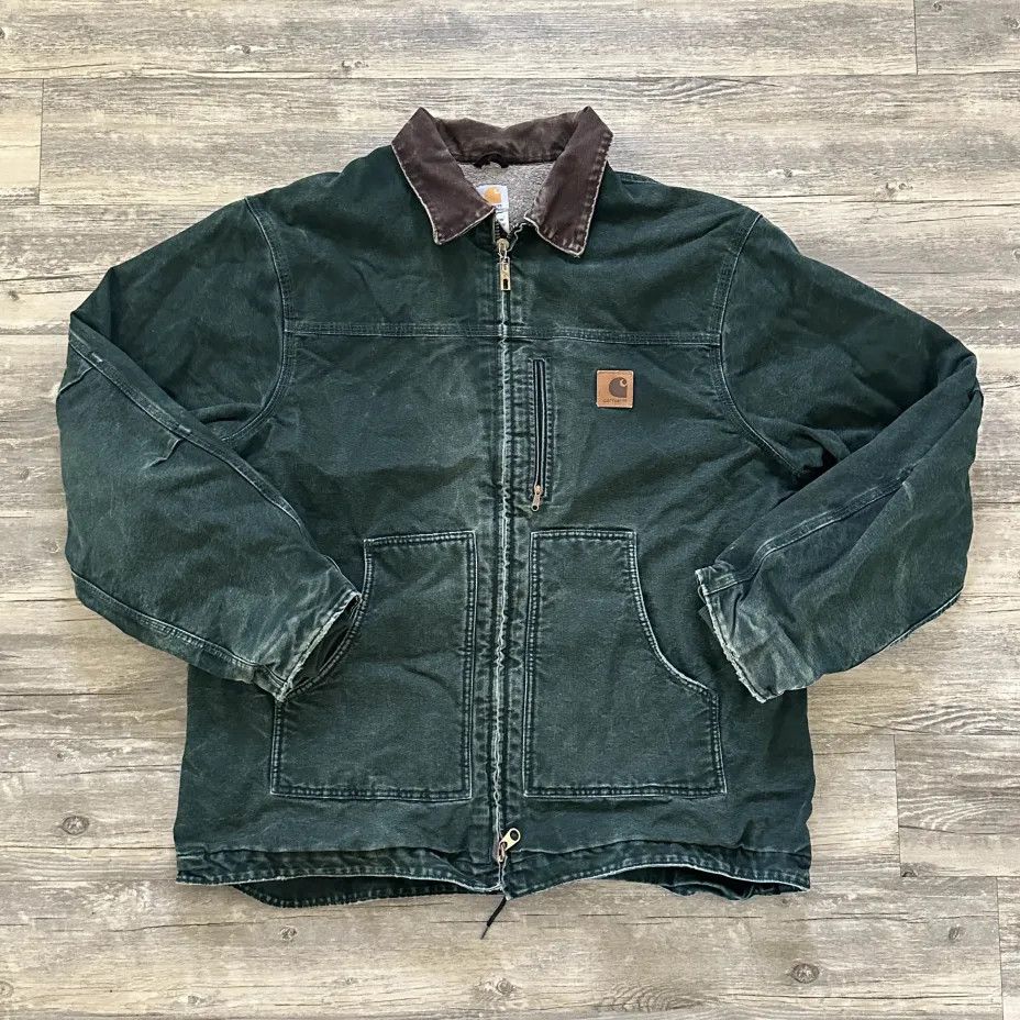 Carhartt Vintage Cahartt C61 SPC Spruce Green Chore Coat Size US XXL / EU 58 / 5 - 1 Thumbnail