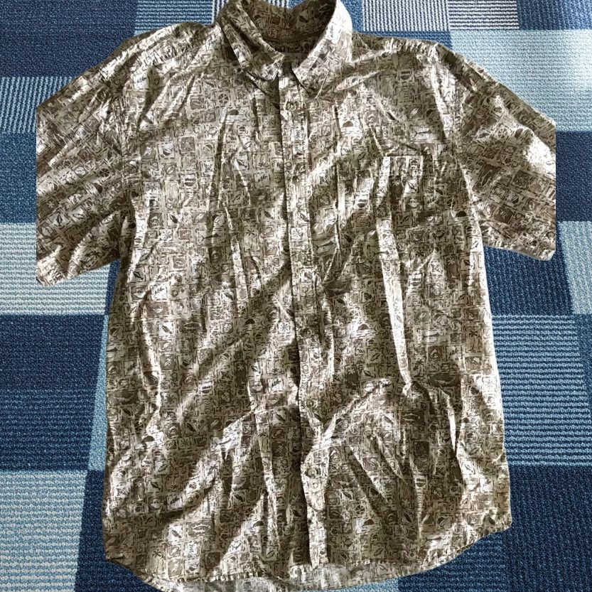Vintage Columbia Sportswear Shirt Men Button-Down Collar Fish Print Cotton Fishing Tan L Size US L / EU 52-54 / 3 - 1 Thumbnail