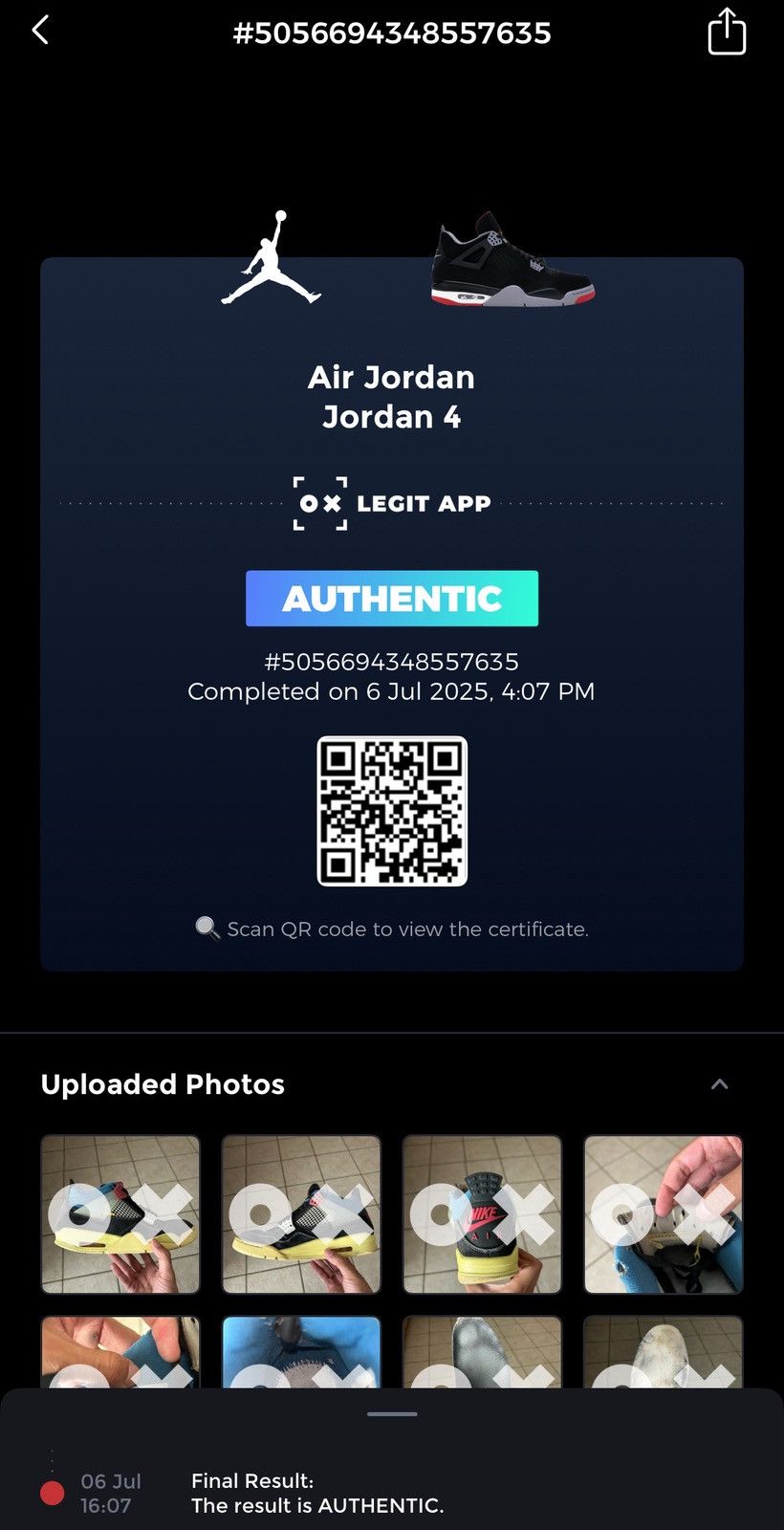 Union LA X Air Jordan Retro 4 Off Noir Size 9