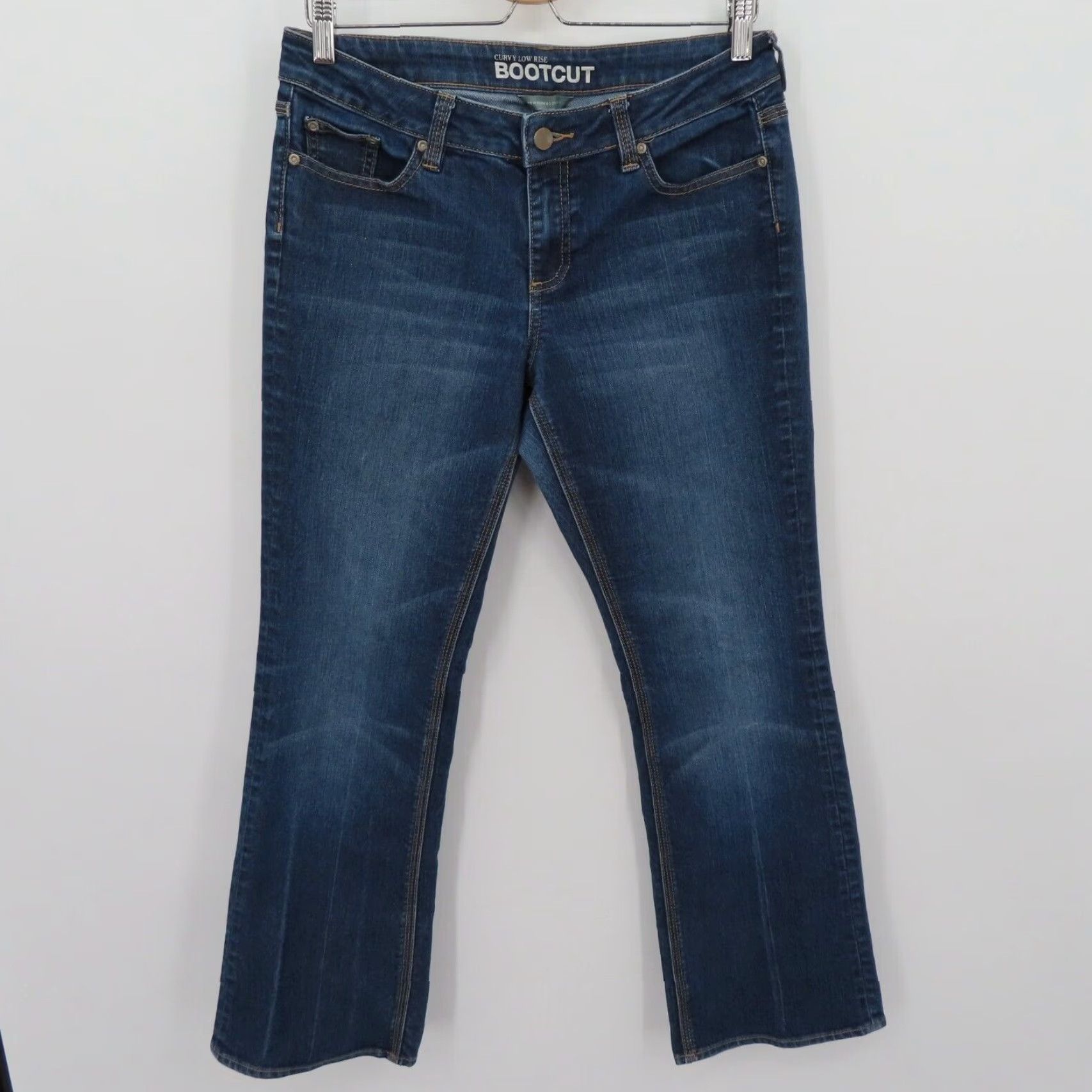 Vintage New York & Company Womens Jeans 10 Petite Curvy Low Rise Bootcut Blue Denim Jeans Size 32" / US 10 / IT 46 - 8 Thumbnail
