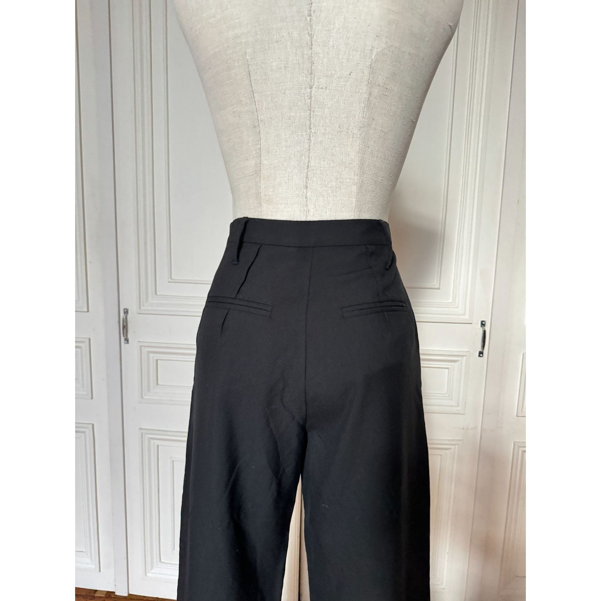 Maison Margiela FW 2013 High Waist Black Wool Pants Size 28" / US 6 / IT 42 - 5 Thumbnail