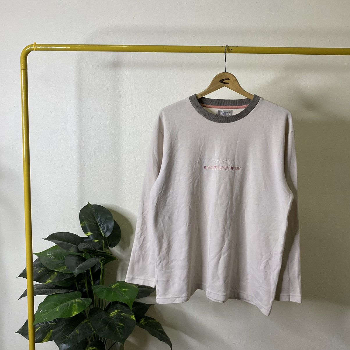 Kansai Yamamoto Kansai Yamamoto Homme KYH Embroidery Spell Out LS Tee Size US L / EU 52-54 / 3 - 1 Thumbnail