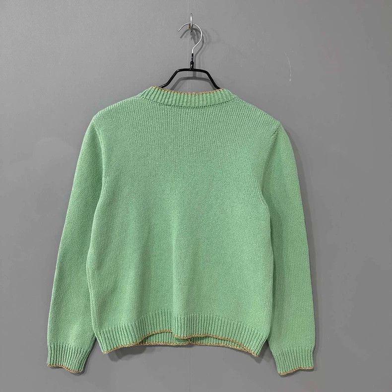 Gucci Gucci Peacock green gold-bordered cardigan coat 2506-Nextar Size S / US 4 / IT 40 - 3 Thumbnail