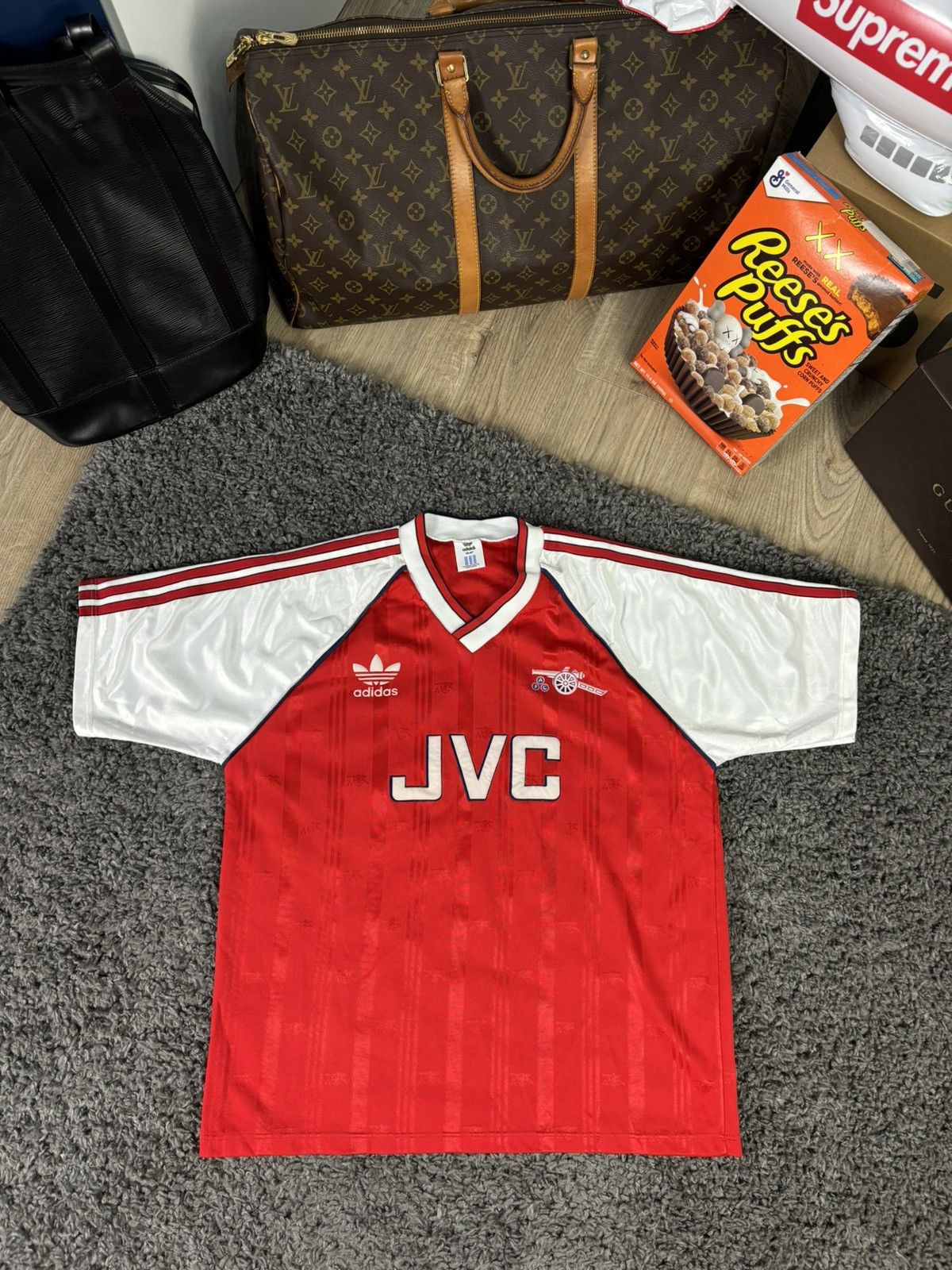 Adidas × Vintage RARE Arsenal Home Shirt 1988 - 1990 Adidas / JVC Jersey Size US M / EU 48-50 / 2 - 1 Thumbnail