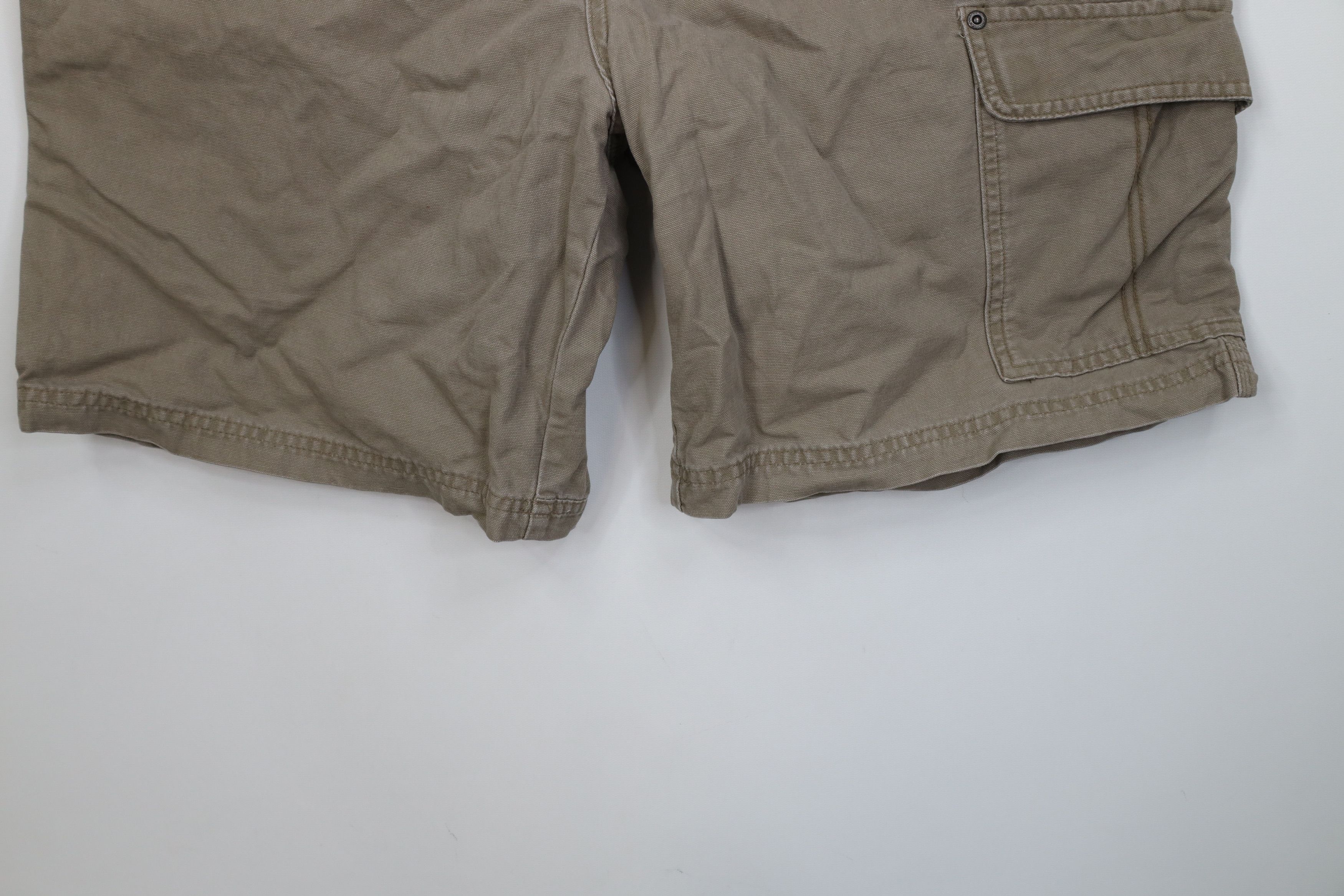 Columbia Vintage Y2K Columbia Above Knee Dungaree Shorts Beige Cotton Size US 38 / EU 54 - 4 Thumbnail