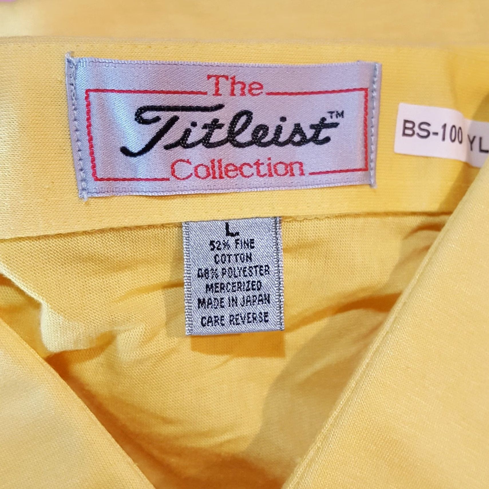 Titleist Titleist Golf Polo Shirt Men's Large Yellow Short Sleeve Collared PGA Pullover VINTAGE Size US L / EU 52-54 / 3 - 5 Thumbnail