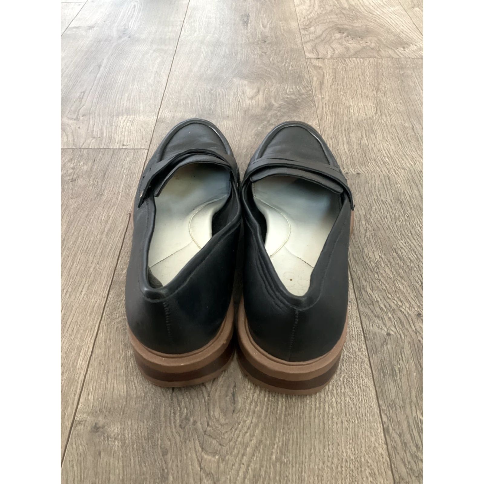 Franco Sarto Franco Sarto Edith 2 Black Leather Slip On Loafers Women Flat Size 8 Black Loafer Size US 8 / IT 38 - 3 Thumbnail
