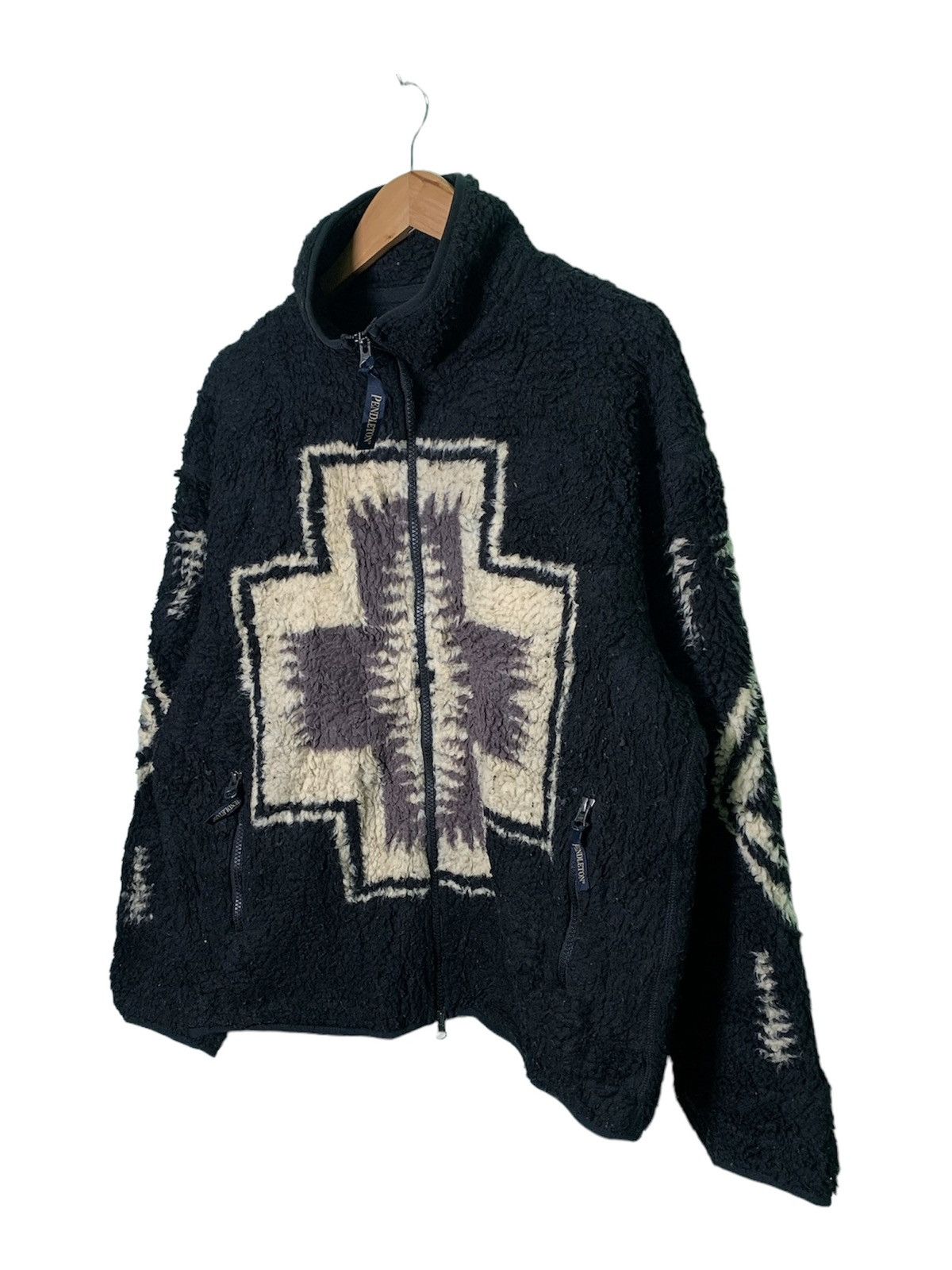 Pendleton × Vintage Vintage Pendleton Fleece Sherpa Jacket Size US M / EU 48-50 / 2 - 2 Thumbnail