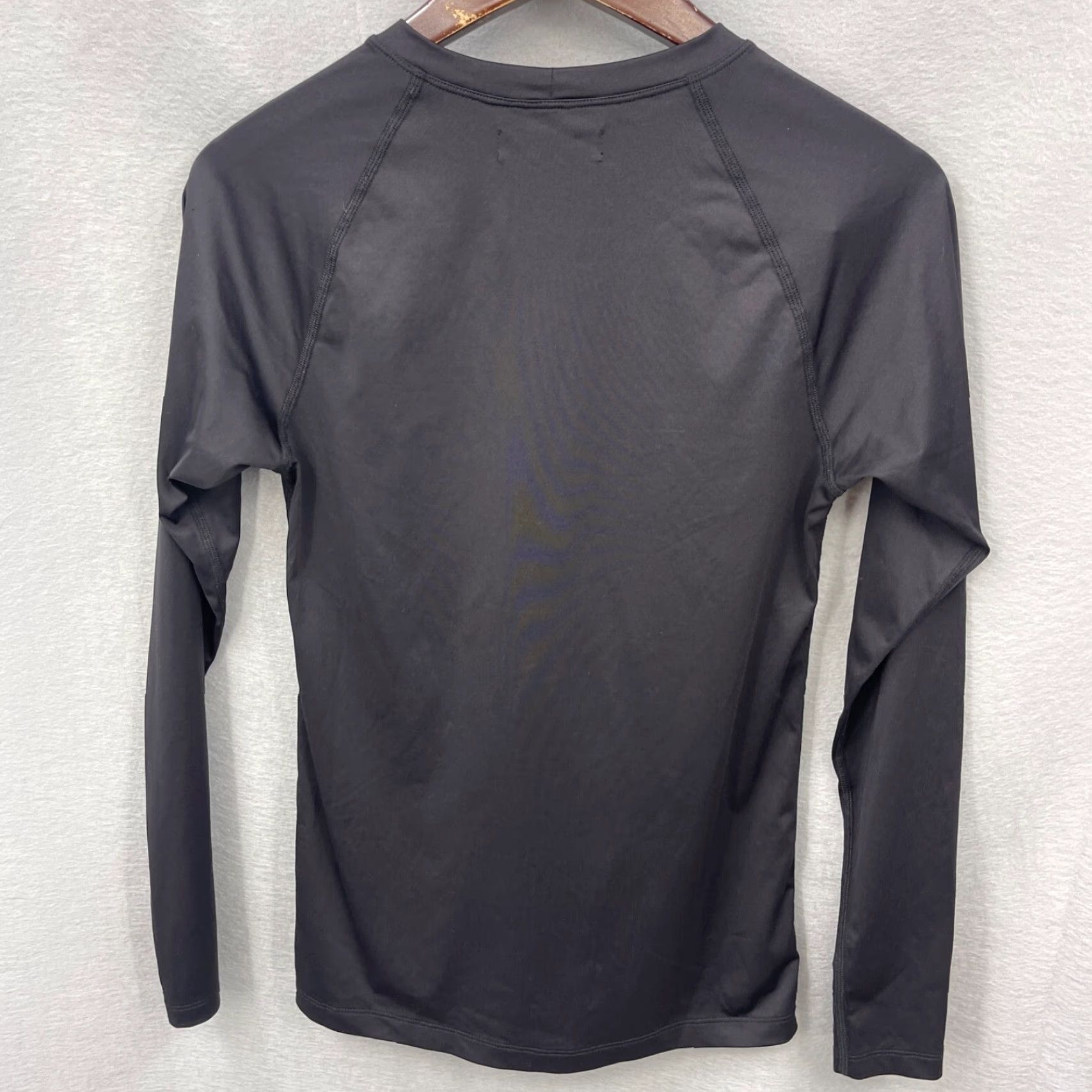 Vintage Italic Shirt Womens Medium Black Long Sleeve Crew Neck Tech Minimalist Size M / US 6-8 / IT 42-44 - 7 Thumbnail