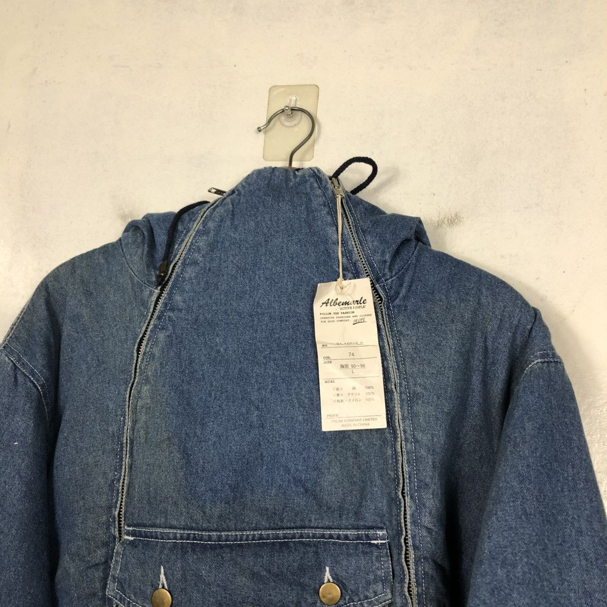 Japanese Brand 🔥 DENIM BOMBER JACKET BONDAGE DESIGN ALBEMARLE ISSEY MIYAKE Size US L / EU 52-54 / 3 - 16 Thumbnail