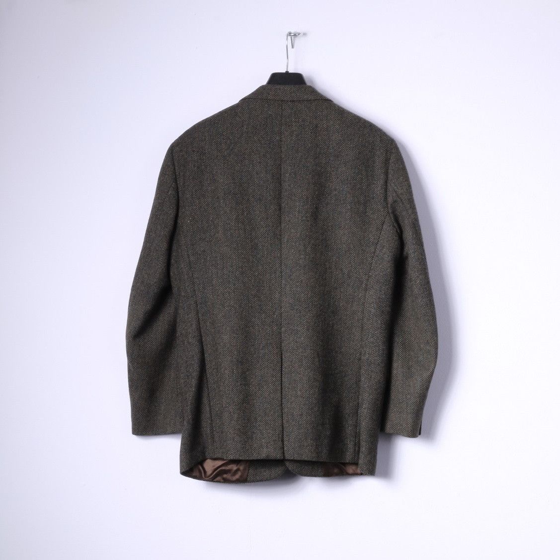 Gant GANT U.S.A. Men 50 40 Blazer Green Wool Herringbone 1832 Size 40R - 8 Thumbnail