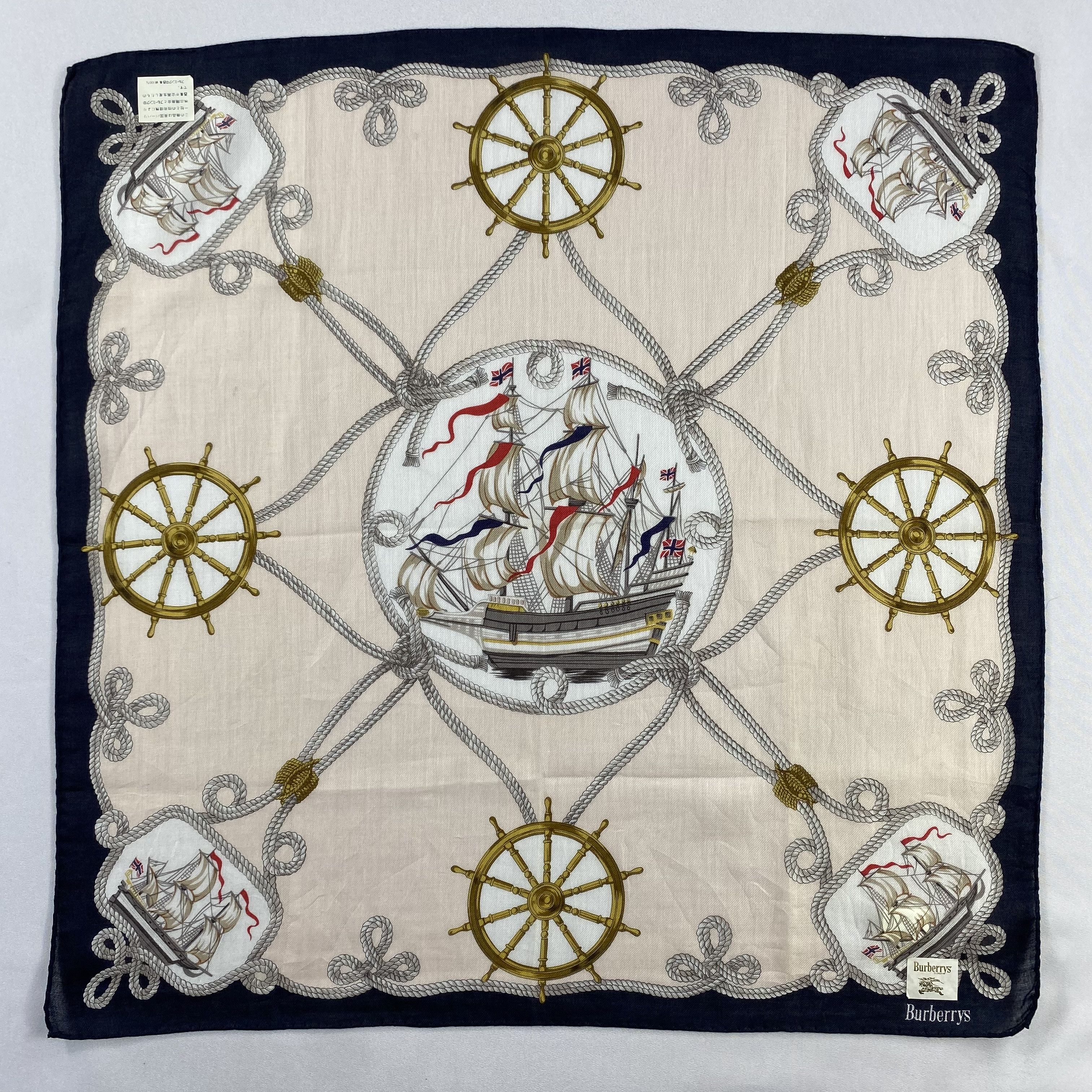 Burberry × Vintage NWT Burberry Handkerchief / Neckerchief / Bandana-P868 Size ONE SIZE - 1 Thumbnail