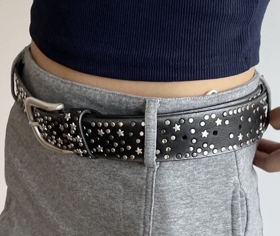 Japanese Brand × Vintage Y2K punk rock multi star rivet stud belt Size ONE SIZE - 3 Thumbnail