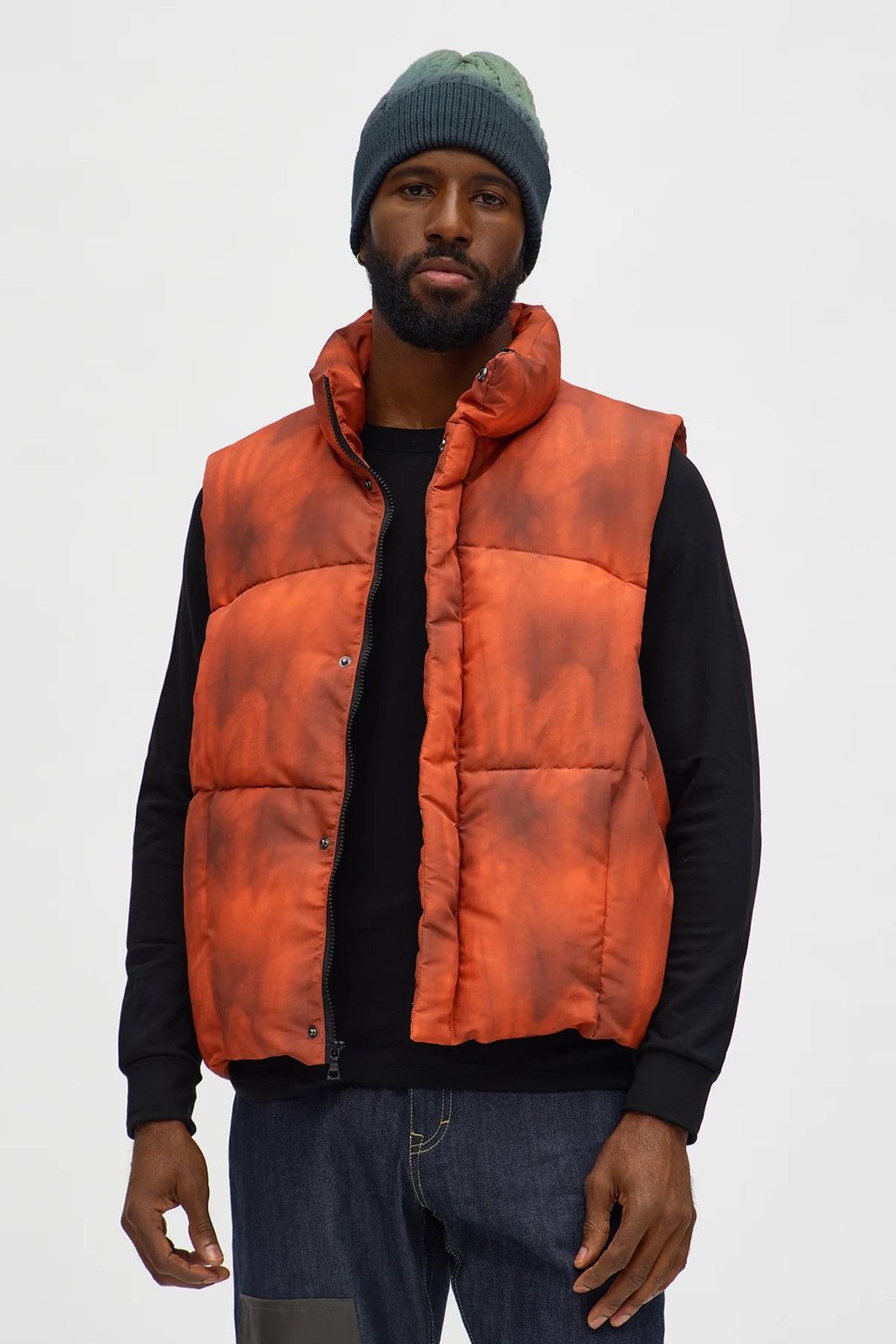 Fashion Nova Relaxed Washed Paneled Quilted Puffer Vest - Orange Size US S / EU 44-46 / 1 - 4 Thumbnail