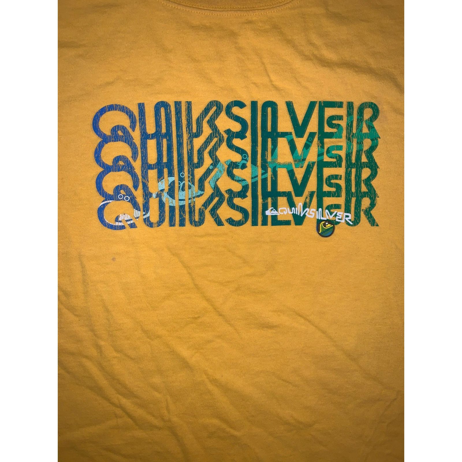 Quicksilver Vintage Quiksilver Graphic T Shirt XL Yellow Surf Skate Size US XL / EU 56 / 4 - 1 Thumbnail