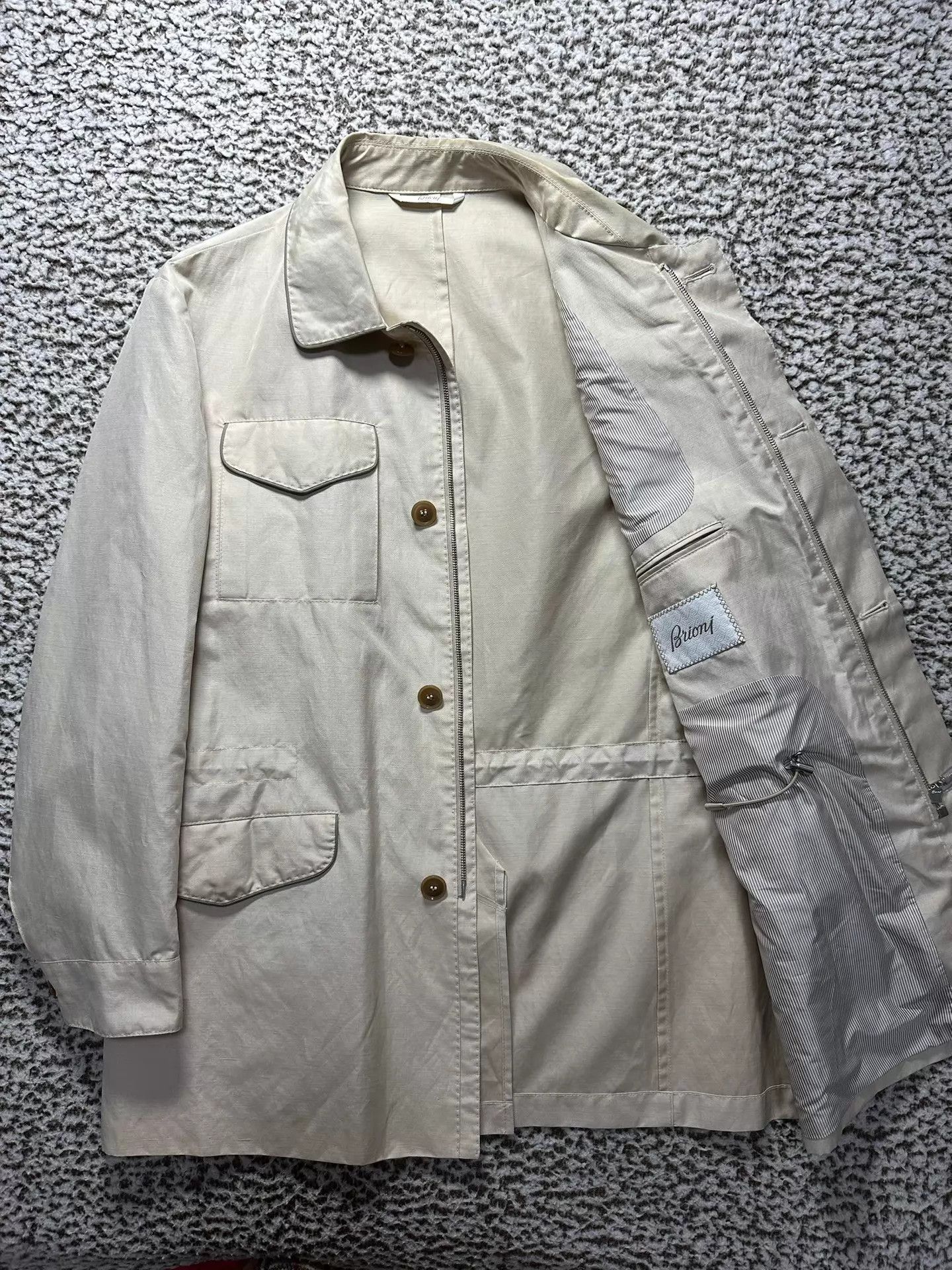 Brioni Brioni Beige Safari Jacket Men's 50 Size US M / EU 48-50 / 2 - 2 Thumbnail