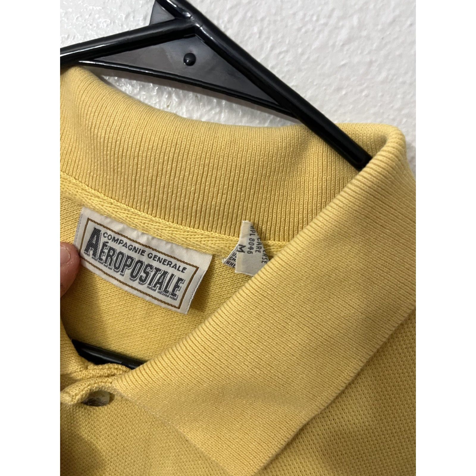 Vintage Vtg Aeropostale Polo Shirt Size Medium Yellow Solid Shirt Mens Polo Size US M / EU 48-50 / 2 - 3 Thumbnail