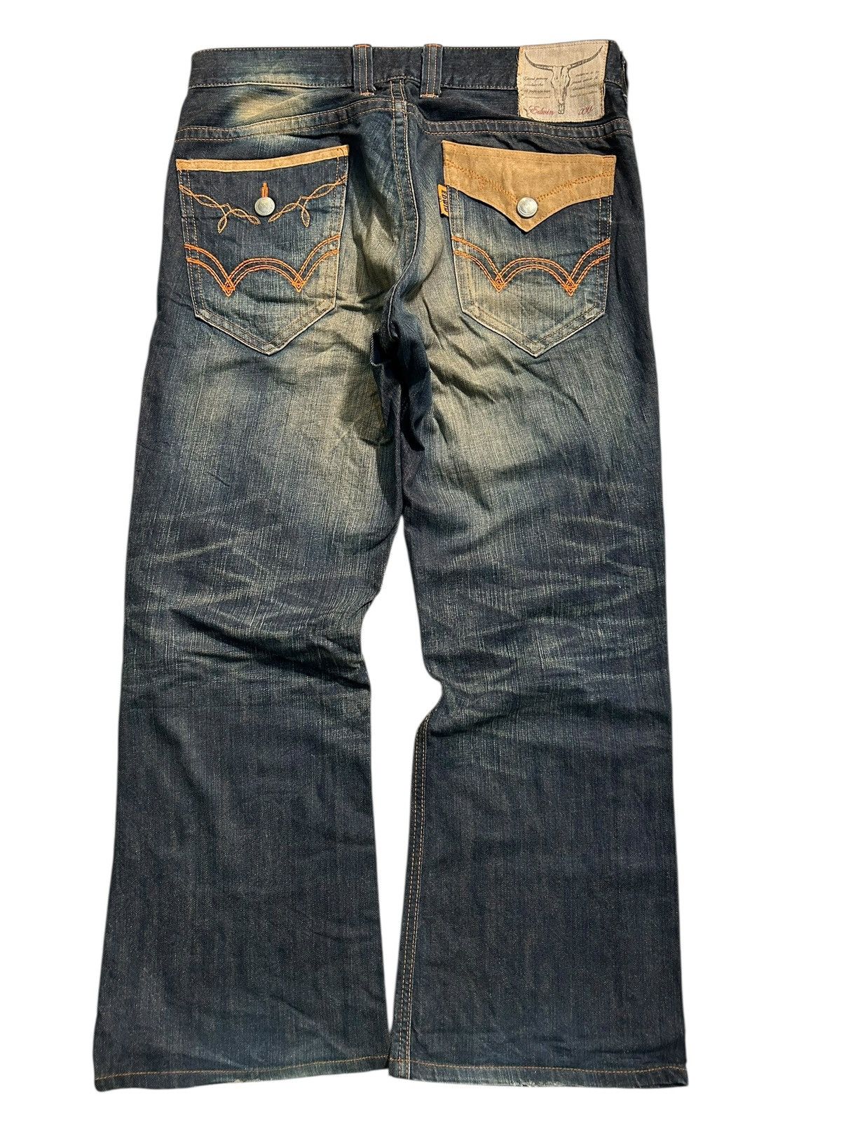 Japanese Brand × Kapital × Vintage FLARE💥 EDWIN XVS NAVAJO MUDWASH RUSTY PUNK GRUNGE DENIM Size US 37 - 4 Thumbnail