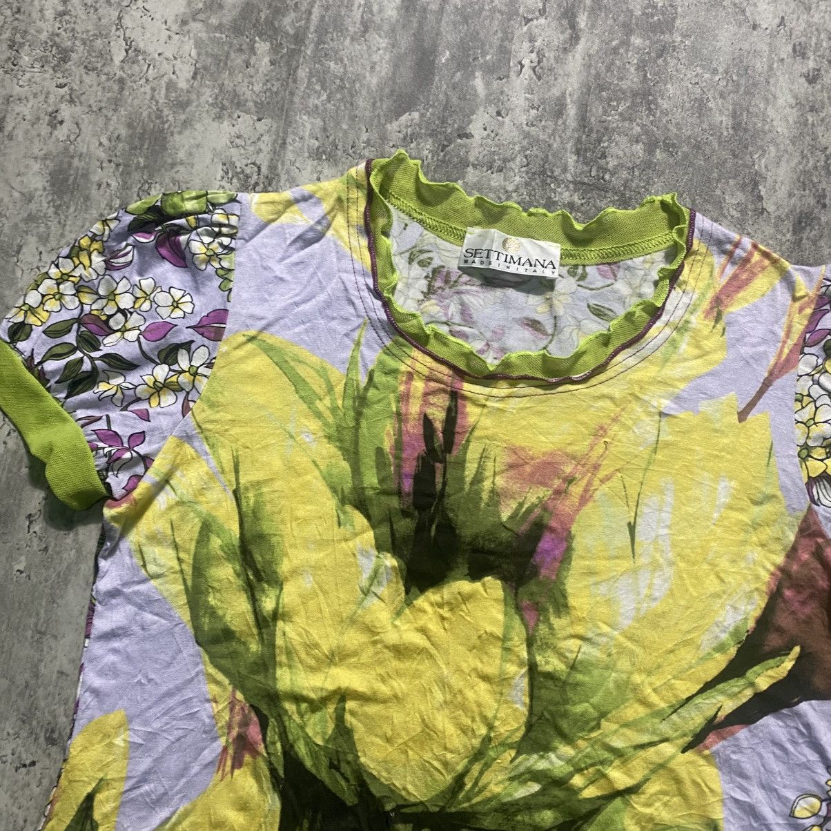 Other Settimana Italy Designer Flower All Overprint Shirt Size L / US 10 / IT 46 - 3 Thumbnail