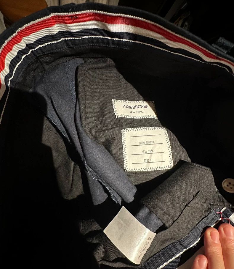 Thom Browne Thom Browne Casual pants, navy blue Size US 39 - 2 Thumbnail