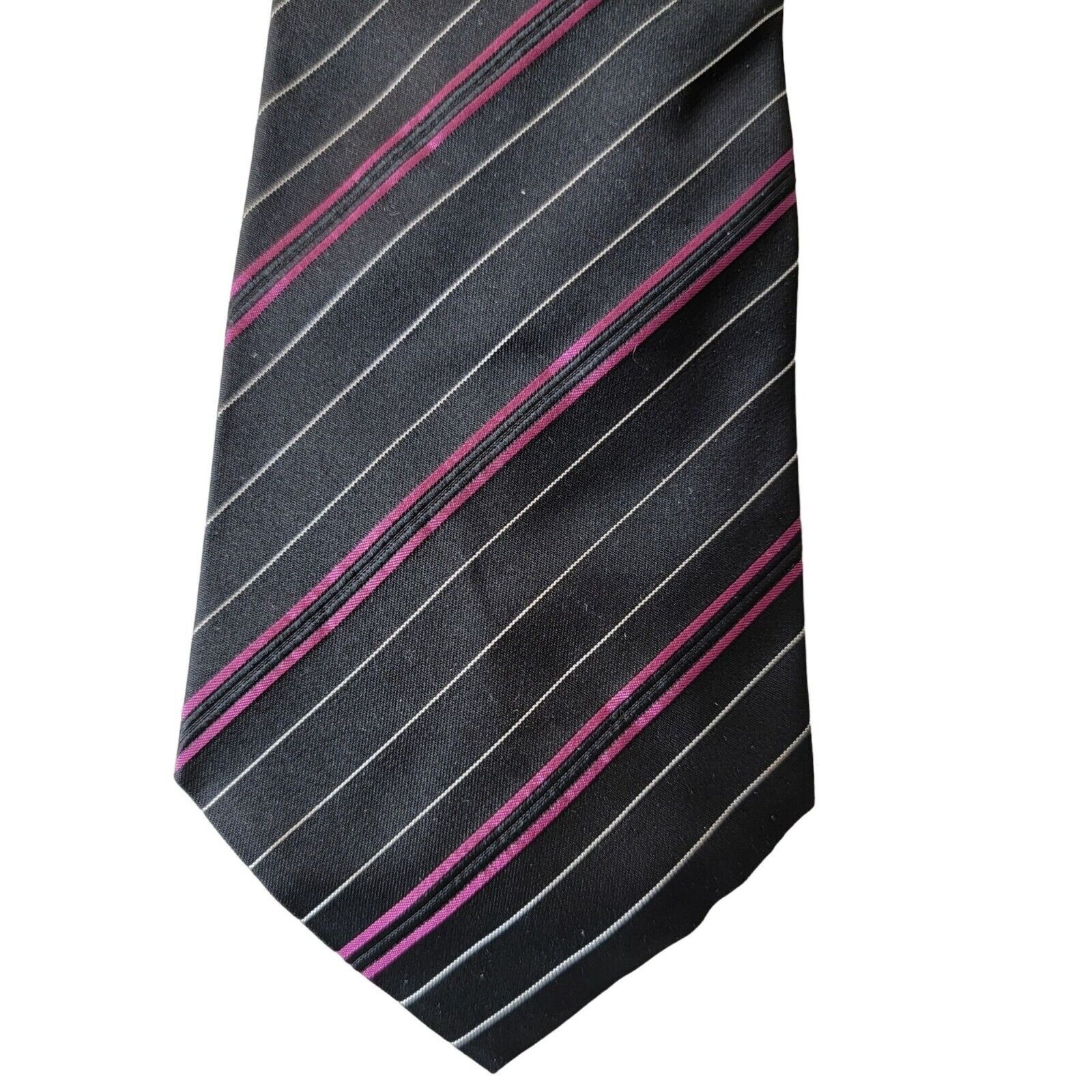 Ralph Lauren Ralph Lauren Purple Label 100% Silk Repp Neck Tie Mens Black Size ONE SIZE - 3 Thumbnail