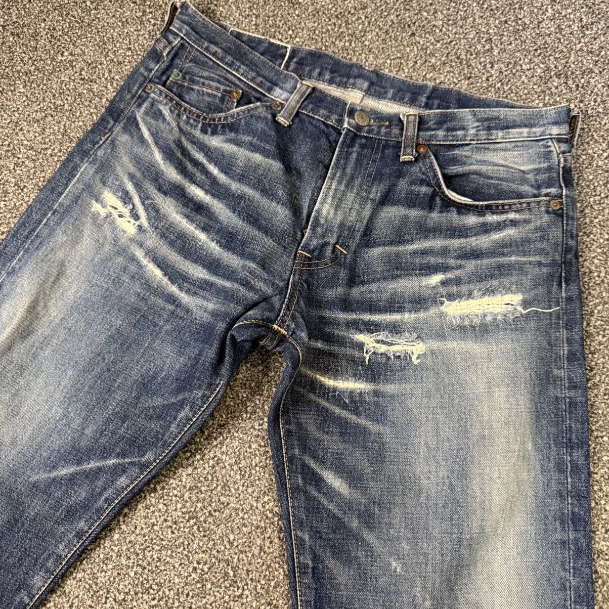 Japanese Brand Vintage 90s Japanese Distressed Denim RNA W33 Size US 33 - 3 Thumbnail