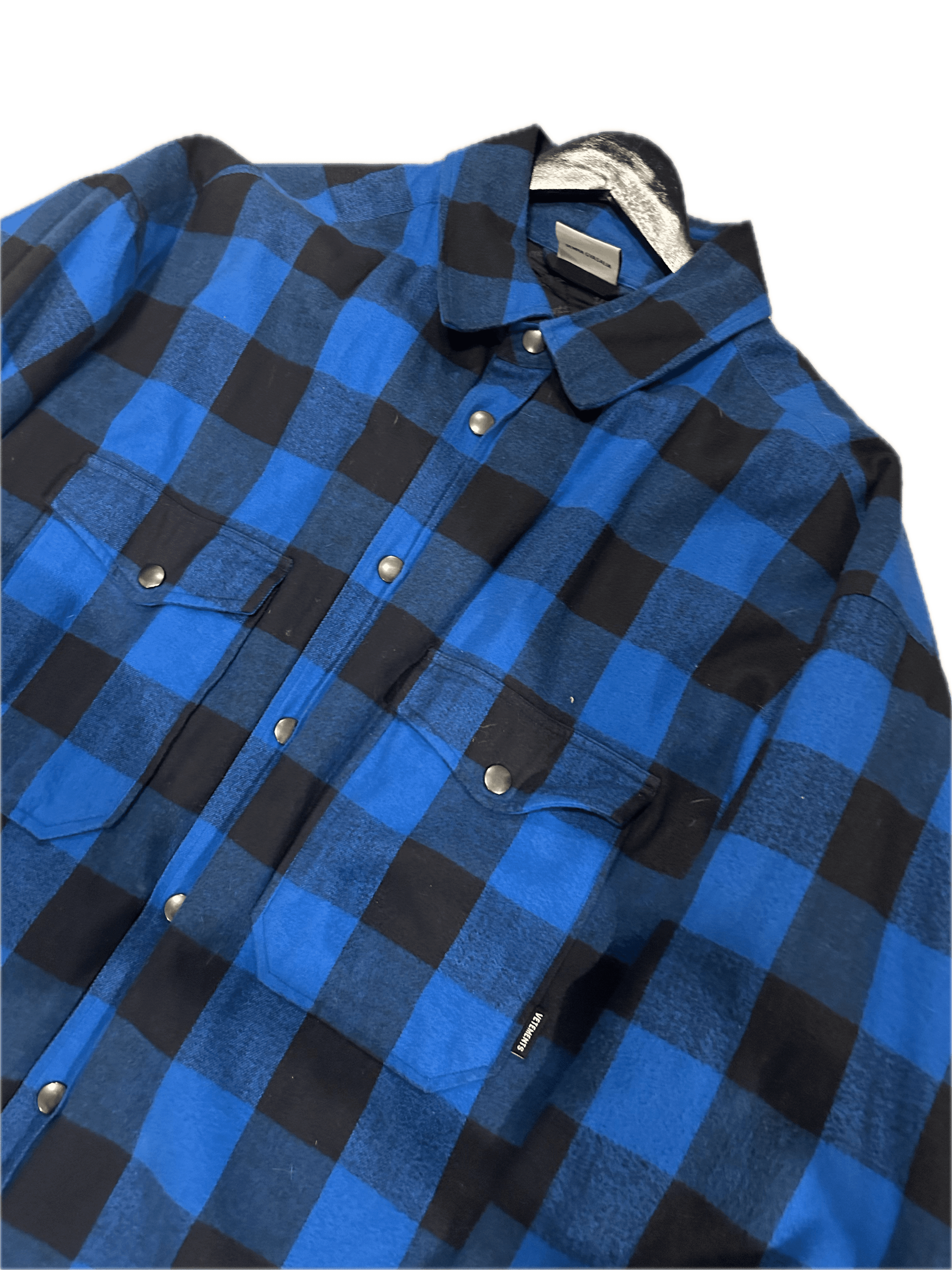 Vetements Vetements 2018 Blue Oversized Flannel Shirt Size US L / EU 52-54 / 3 - 6 Thumbnail