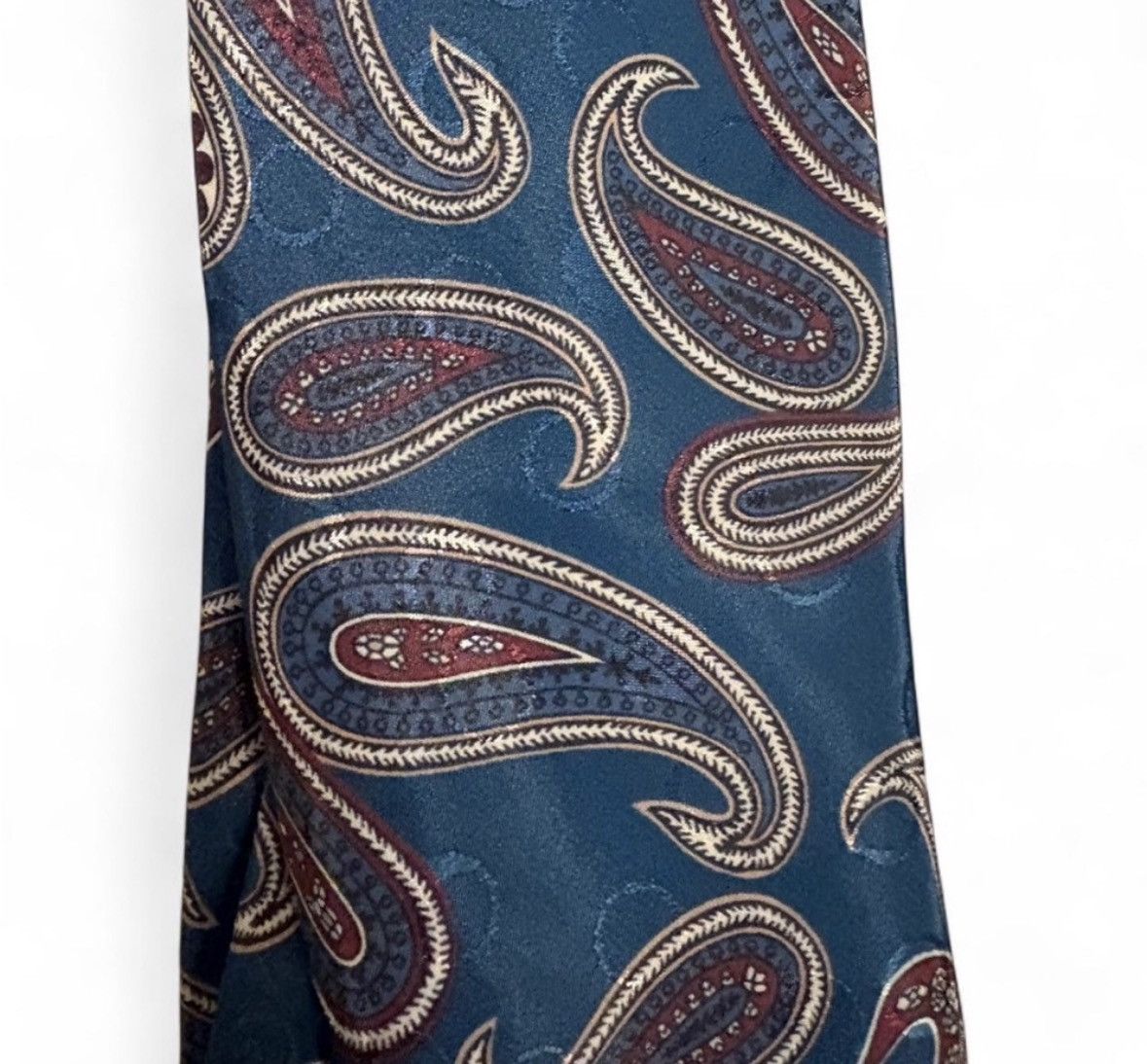 Christian Dior Monsieur Christian Dior blue paisley tie Size ONE SIZE - 3 Thumbnail