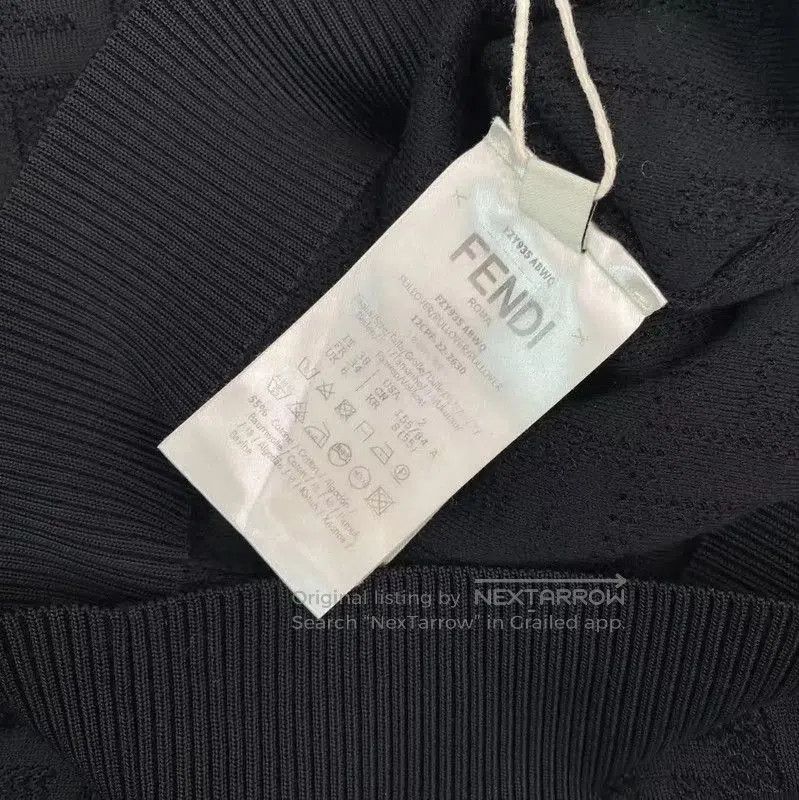 Fendi Fendi Black Cotton Knit Sweater for Women . Size XXS / US 00 / IT 34 - 5 Thumbnail