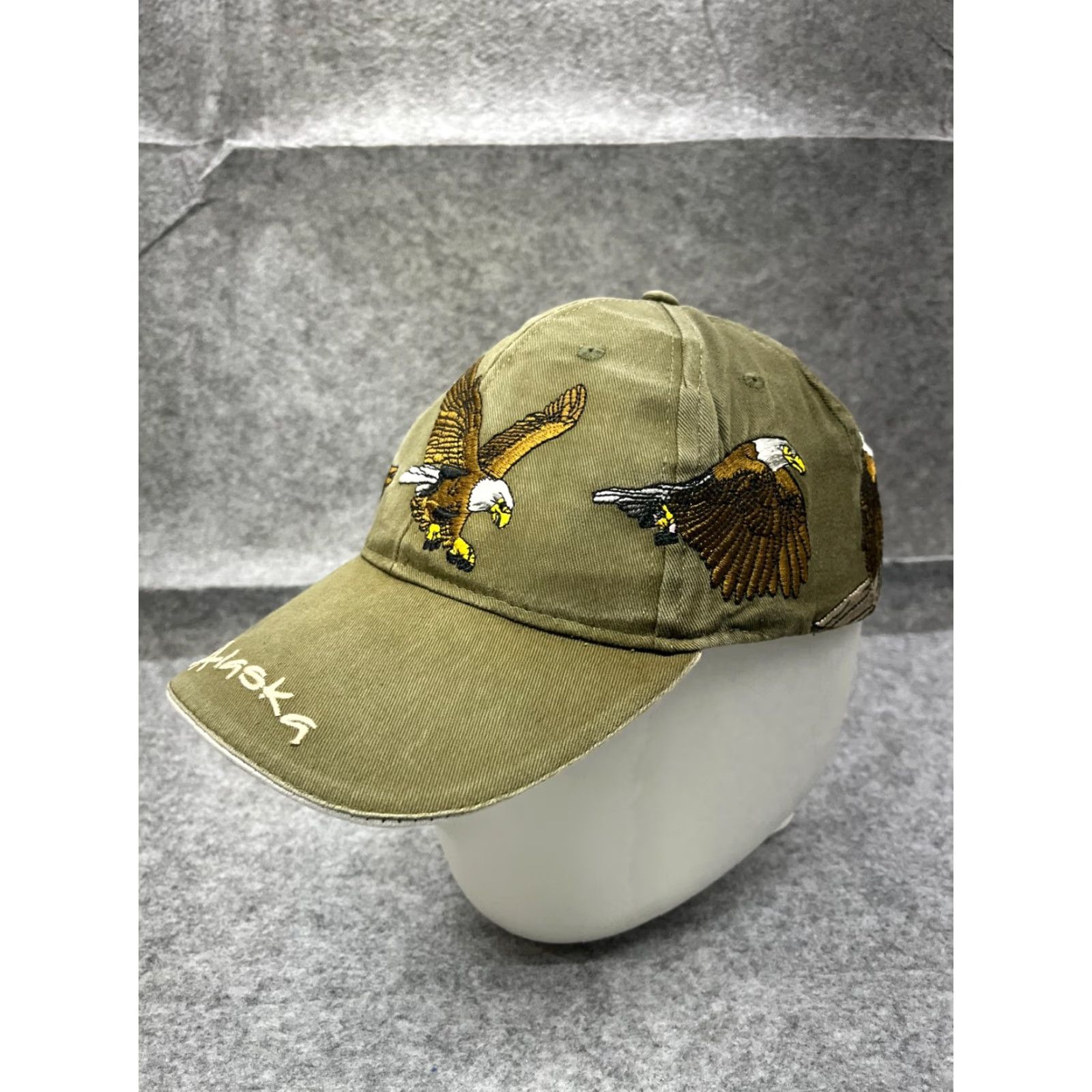 Vintage Eagles Alaska Hat Cap Strap Back Adult One Size Green Embroidered Polyester Twill Baseball Cap Men Outdoor Eagles Alaska Size ONE SIZE - 4 Thumbnail